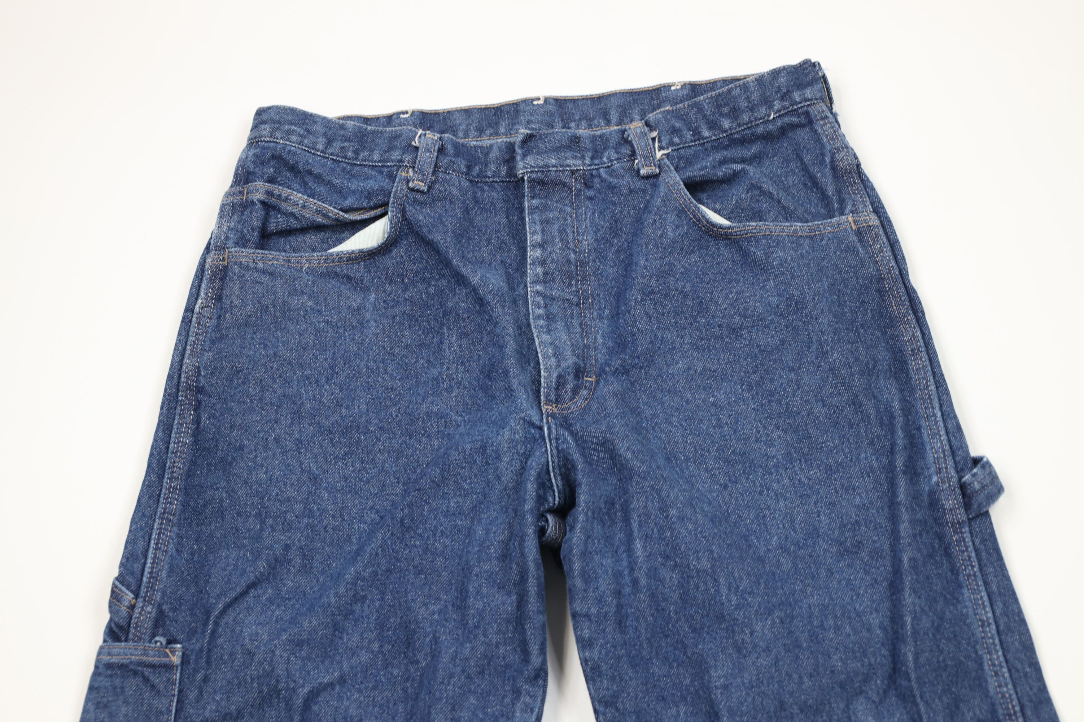 Bulwark Bulwark FR Fire Flame Resistant Dungaree Wide Leg Jeans Blue Size US 34 / EU 50 - 2 Thumbnail