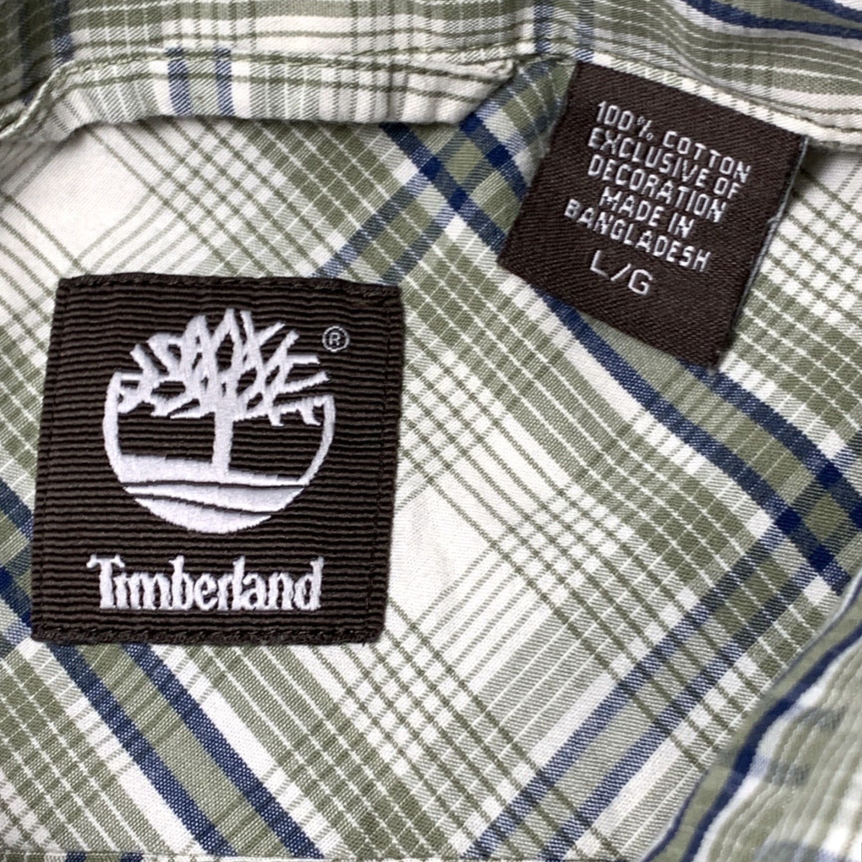 Timberland Timberland Shirt Button-Up Long Sleeve Plaid Green White L Mens Regular Fit Casual Workwear Years Vintage No Size US L / EU 52-54 / 3 - 6 Thumbnail