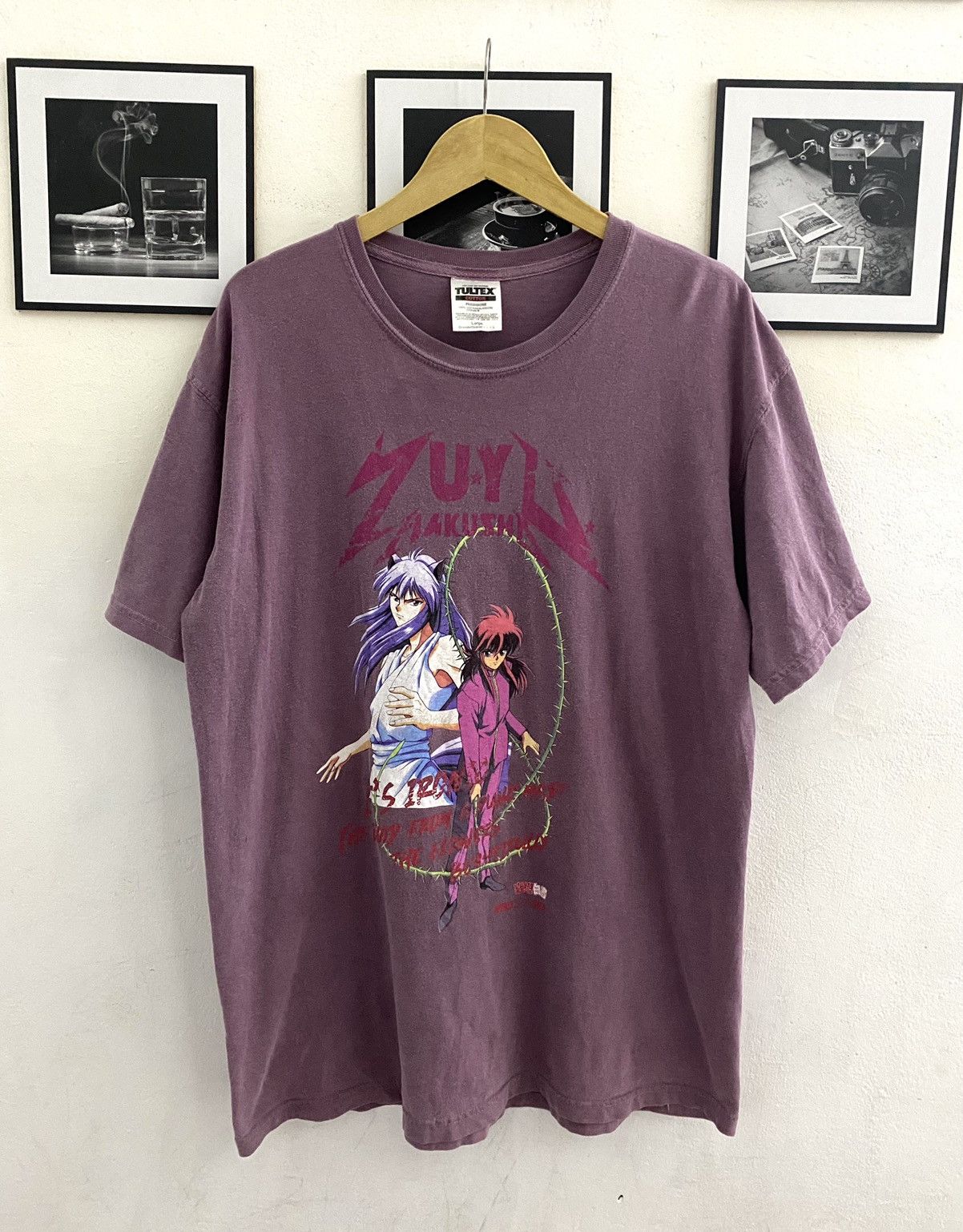 Anime Vintage 90s Yu Yu Hakusho Wind and Sea Anime Tshirt Size US L / EU 52-54 / 3 - 1 Thumbnail