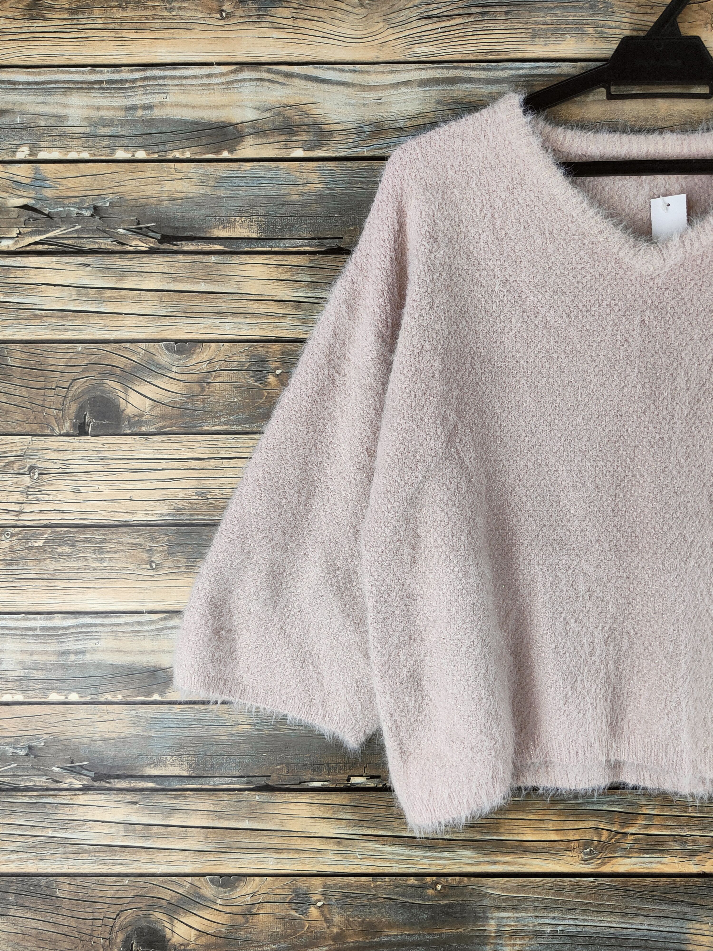 Japanese Brand DL Persodea Peach Fur Mohair Knitwear #46-482 Size M / US 6-8 / IT 42-44 - 3 Thumbnail