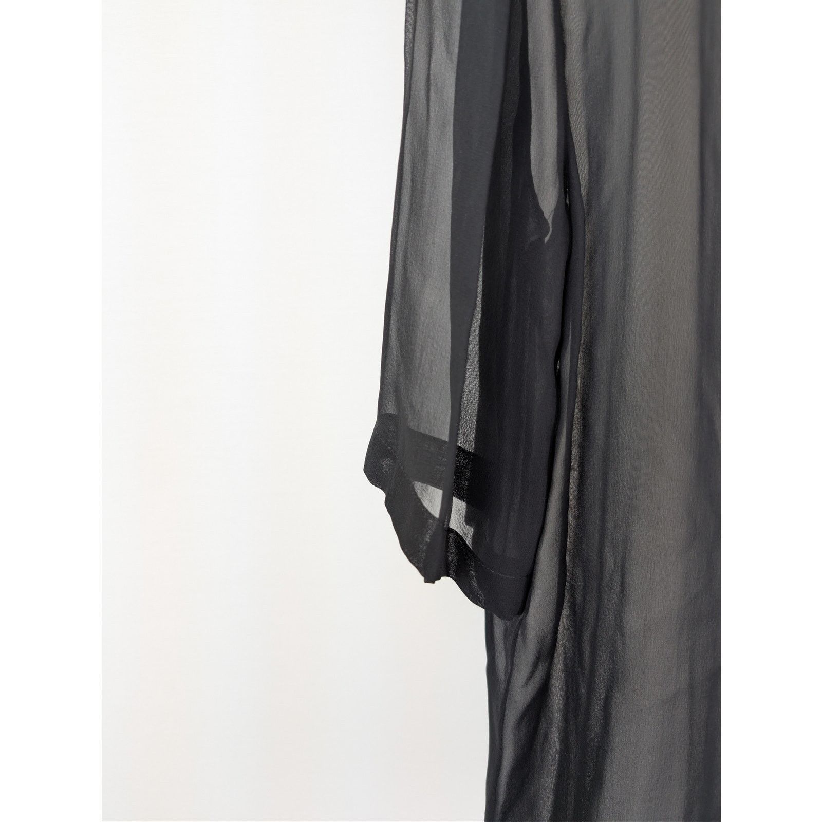 Saint Laurent Paris o1rshd1 Blouse Manches Courtes Drape T-Shirt in Black Size US M / EU 48-50 / 2 - 6 Thumbnail