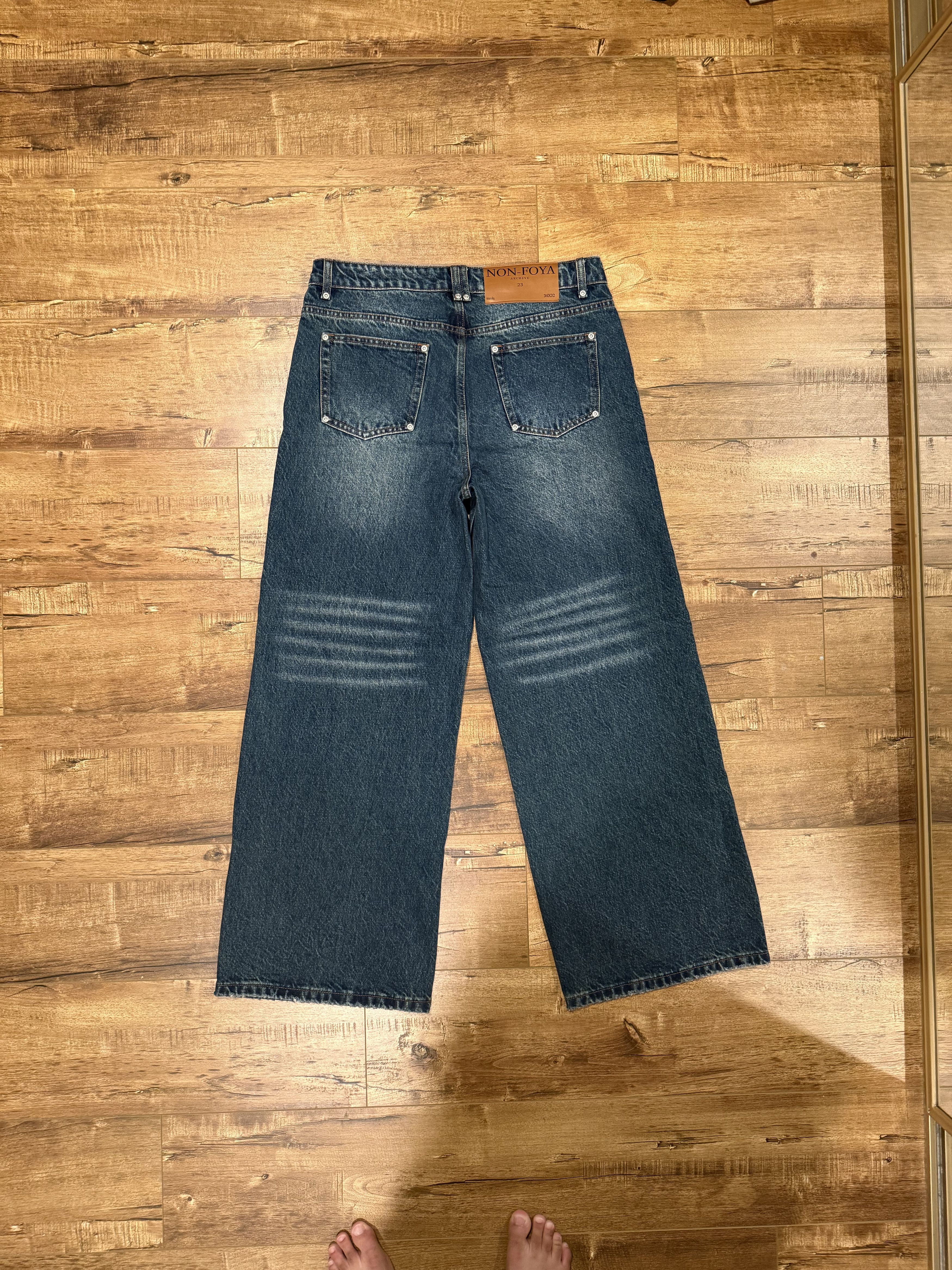 Yuremane non foya archive washed navy denim Size US 34 / EU 50 - 2 Thumbnail