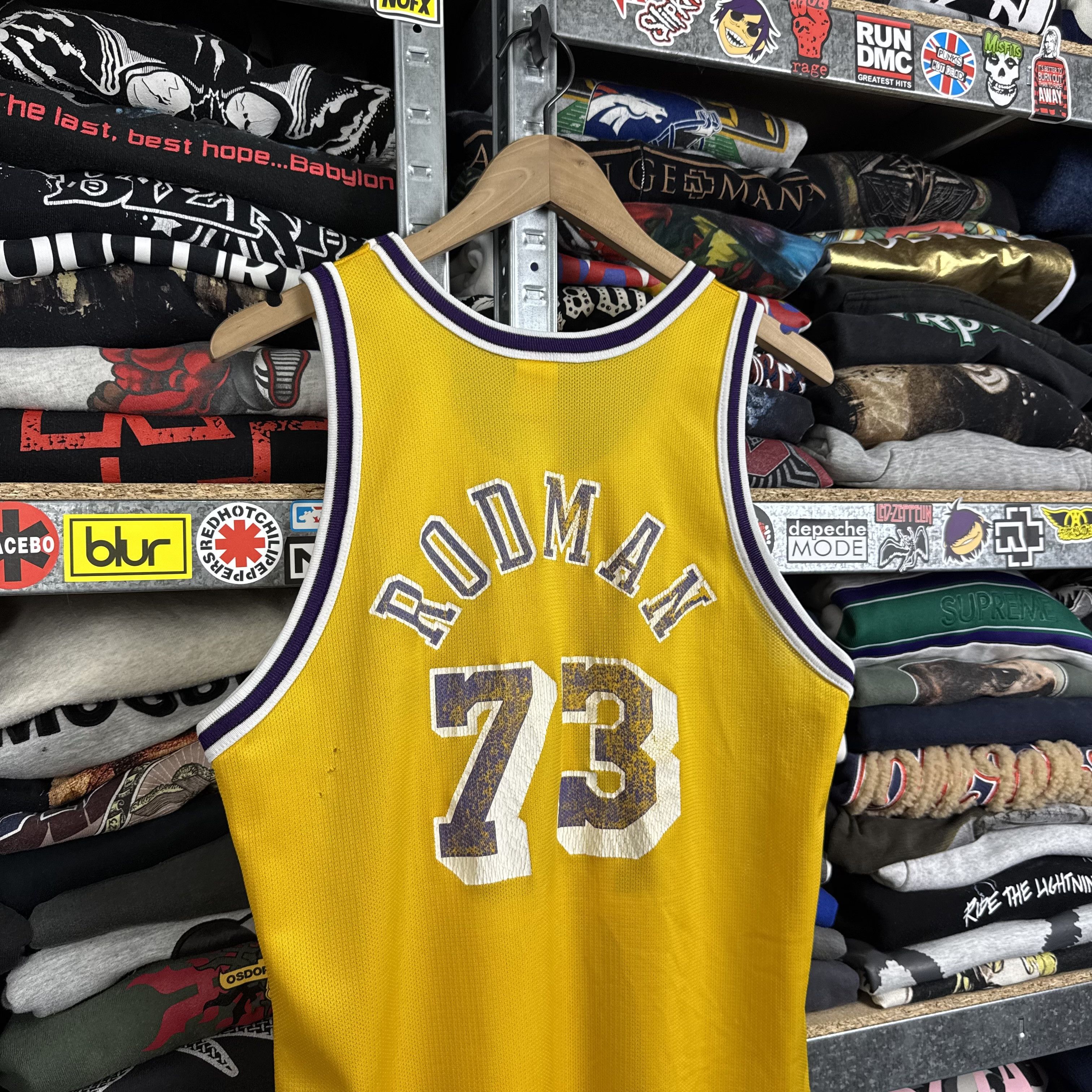 Champion × NBA × Vintage CHAMPION NBA LOS ANGELES LAKERS #73 DENNIS RODMAN JERSEY Size US M / EU 48-50 / 2 - 8 Thumbnail