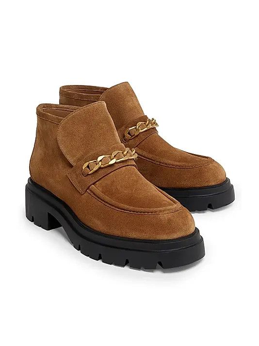Stuart Weitzman os11x0326 Soluxe Hudson 50mm Suede Chukka Boots in Brown Size US 8 / IT 38 - 2 Thumbnail