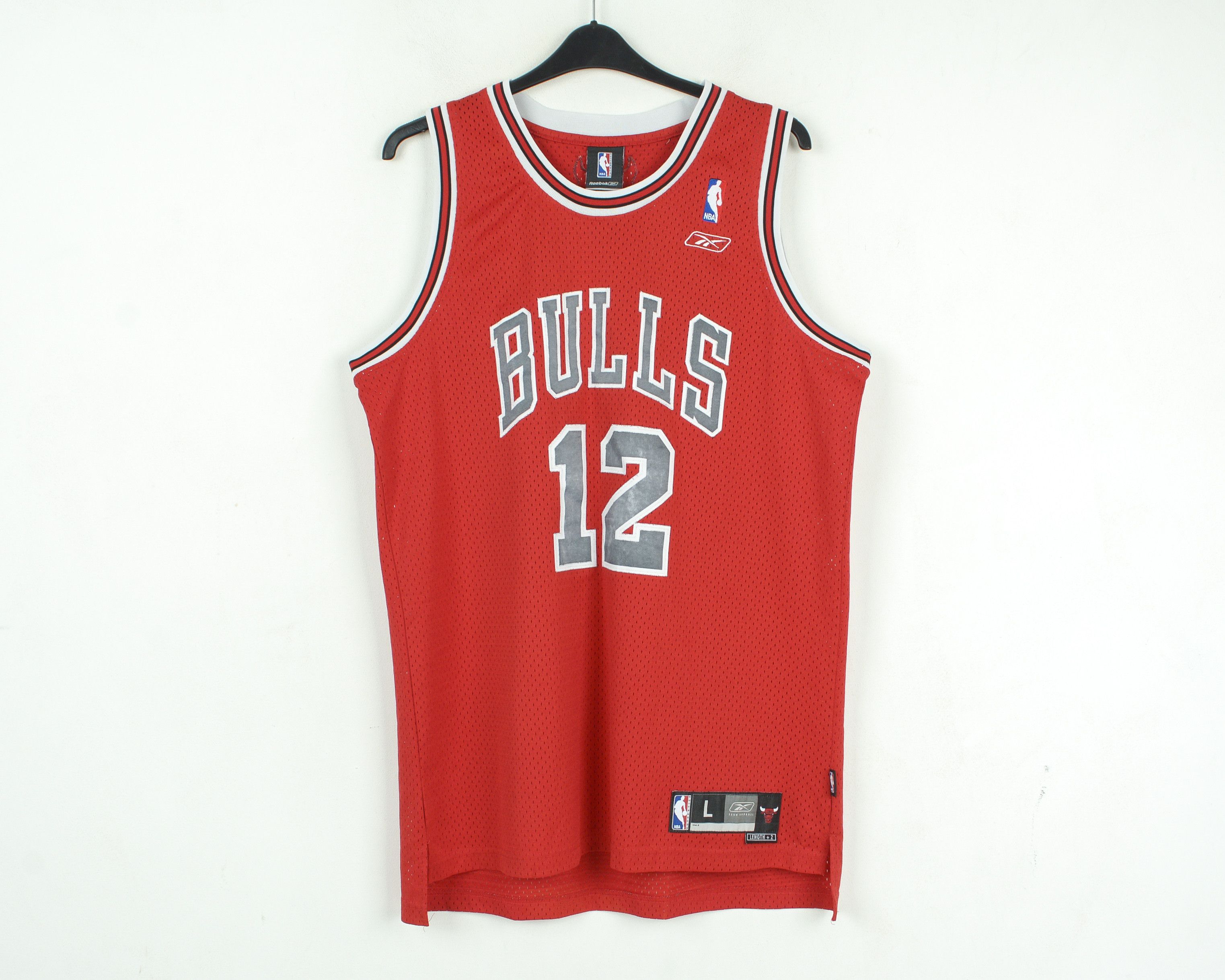 NBA Chicago Bulls Mens L +2 Away Jersey Shirt Kit #12 Hinrich Size US L / EU 52-54 / 3 - 2 Thumbnail