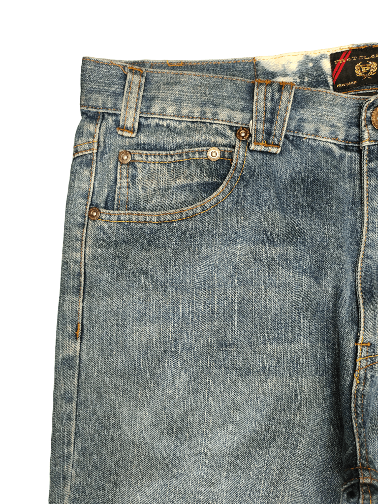 Phat Farm Baggy Jeans Phat Farm Distressed Wide Leg Denim Y2k Jnco Size US 37 - 12 Thumbnail