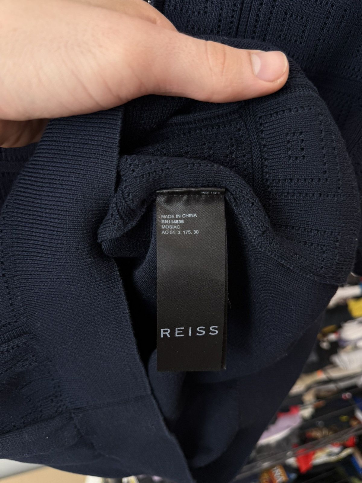 Reiss Knit Reiss Polo Shirt Pattern Luxury Size US S / EU 44-46 / 1 - 6 Thumbnail