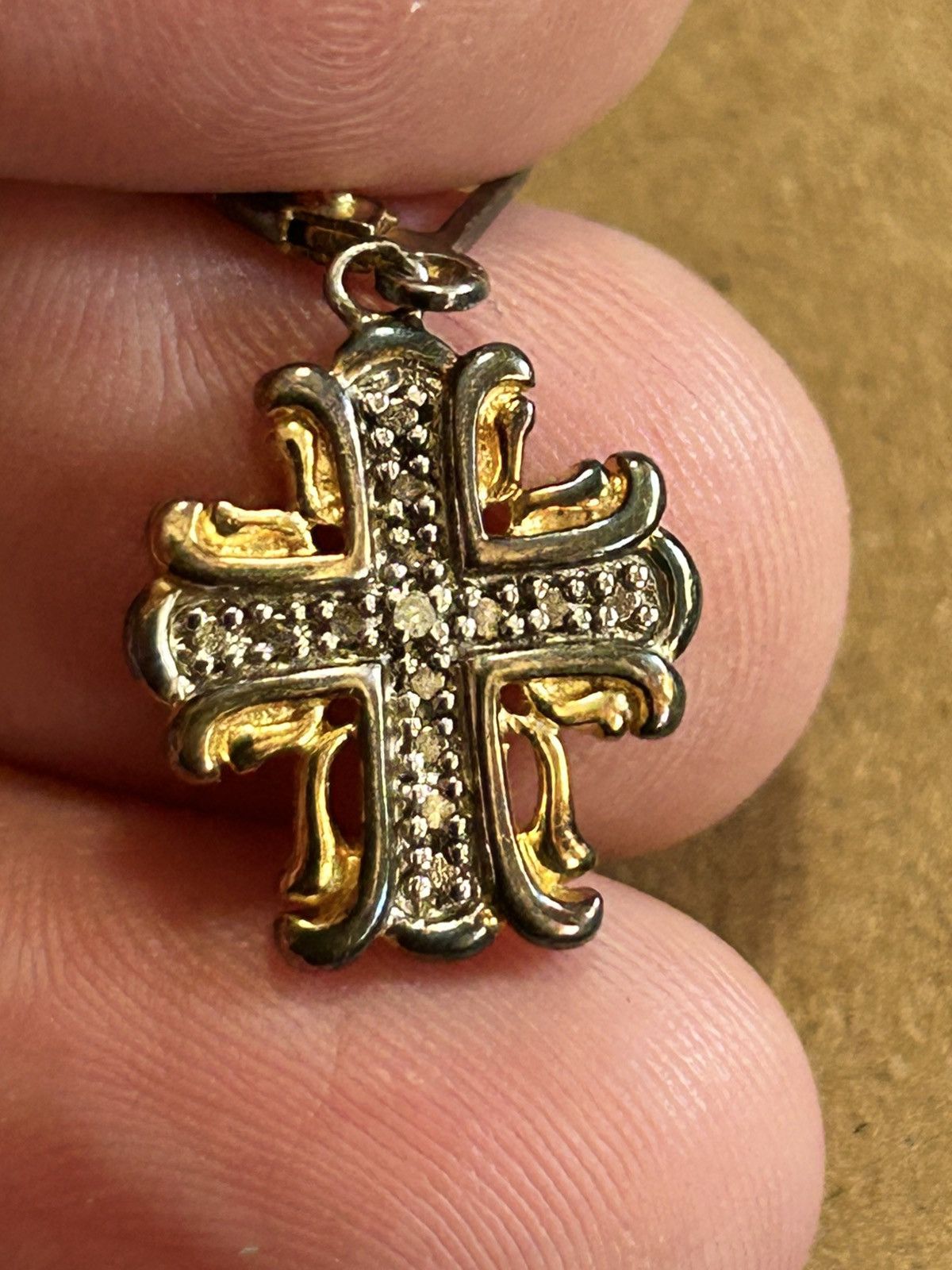 Vintage Vintage Ross Simons genuine diamond 925 cross earrings Size ONE SIZE - 5 Thumbnail