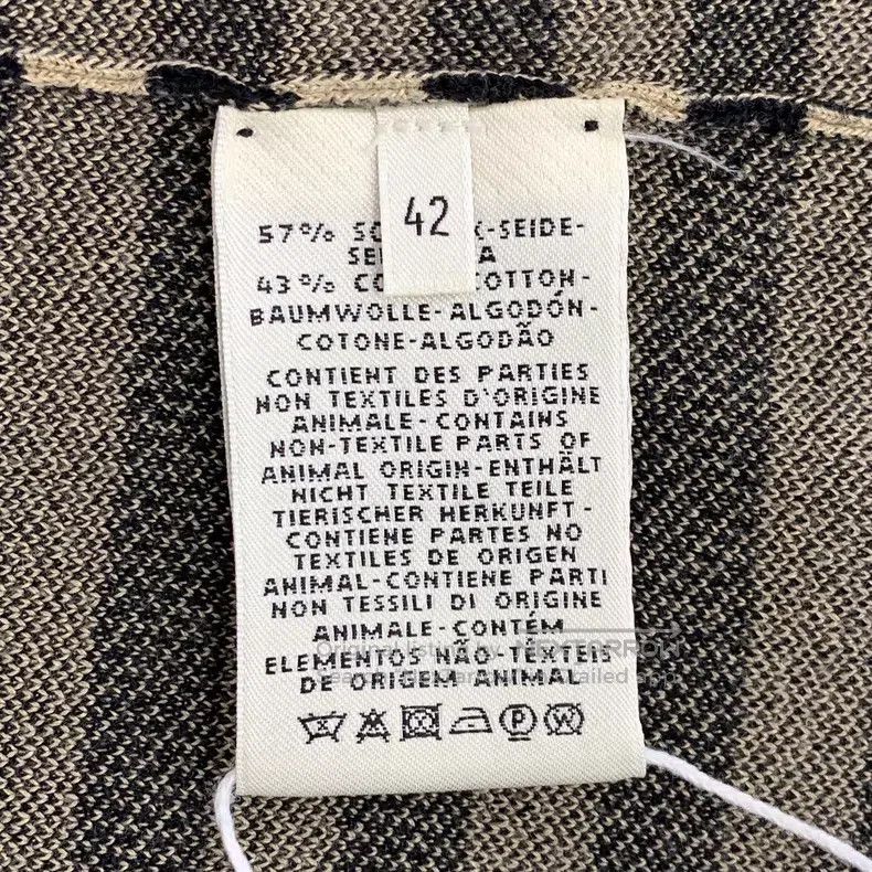 Hermes Hermes Brown striped long-sleeved open-front silk cardigan Size M / US 6-8 / IT 42-44 - 6 Thumbnail