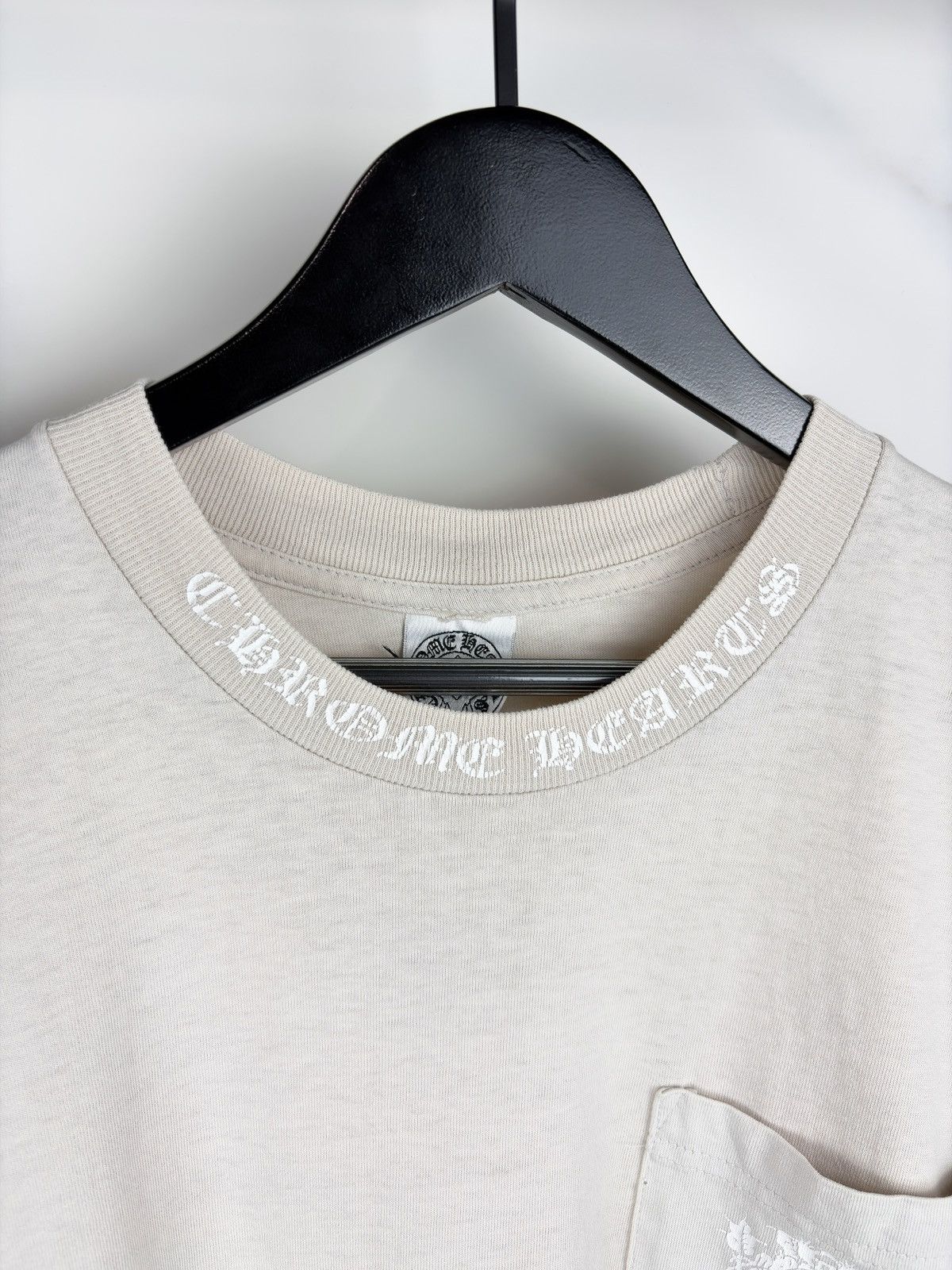 Chrome Hearts Chrome Hearts Vintage Faded Tan Scroll Logo Pocket Tshirt Size US L / EU 52-54 / 3 - 4 Thumbnail