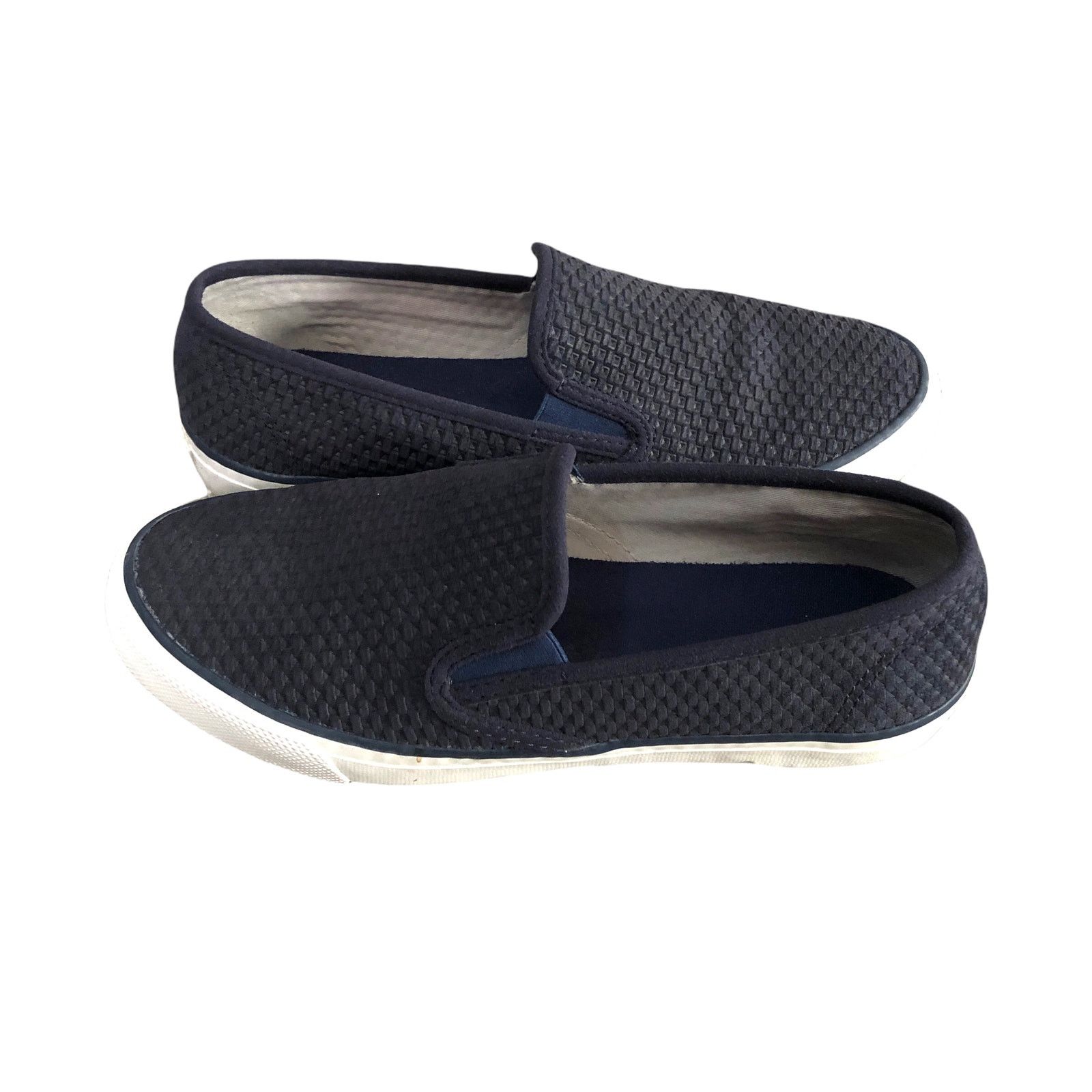 Sperry Seaside Navy Emboss Woven Textured Elastic Slip On Loafer Size US 8 / IT 38 - 2 Thumbnail