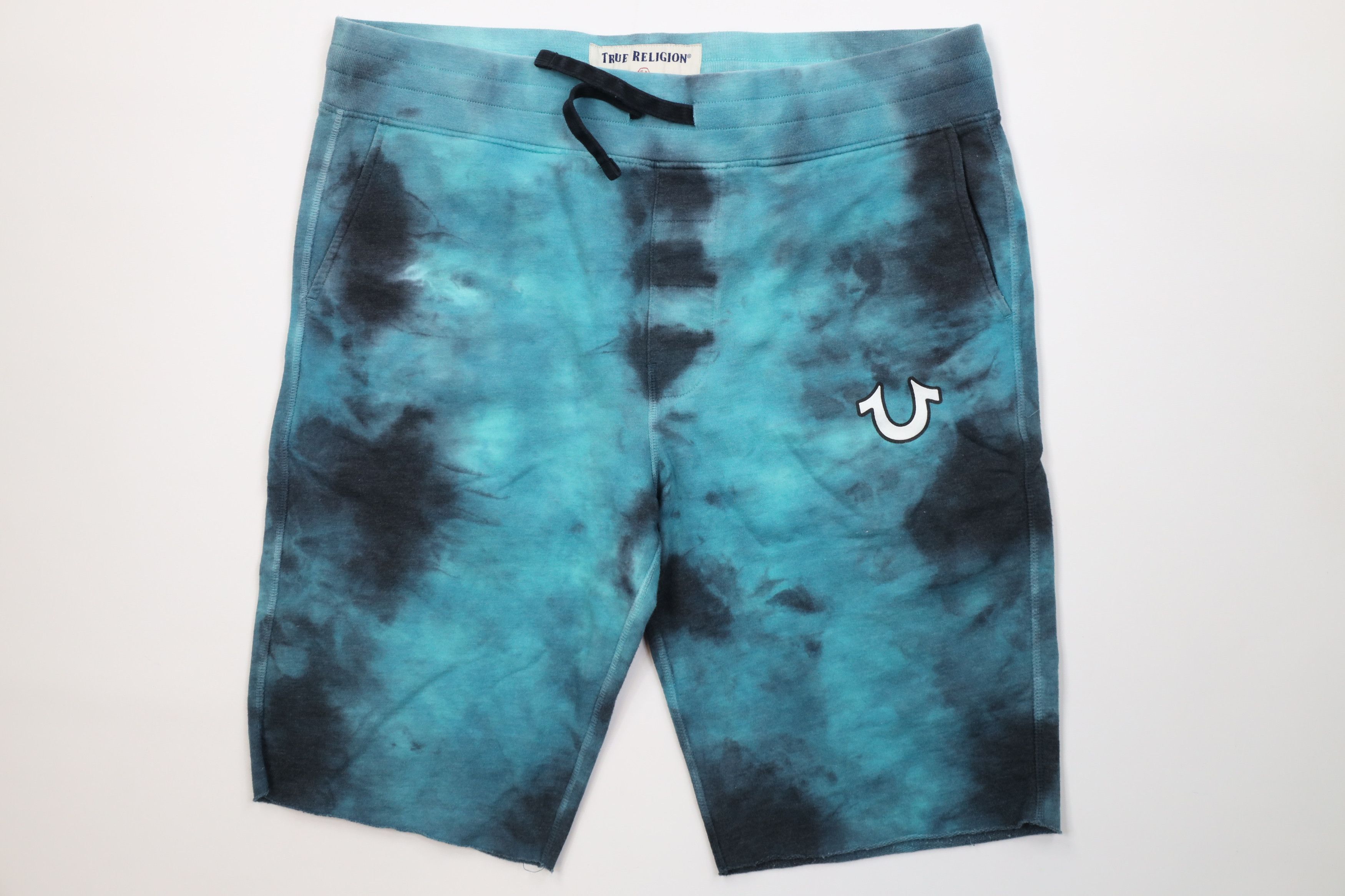 True Religion True Religion Turquoise Acid Wash Active Sweatpants Shorts Size US 36 / EU 52 - 1 Thumbnail