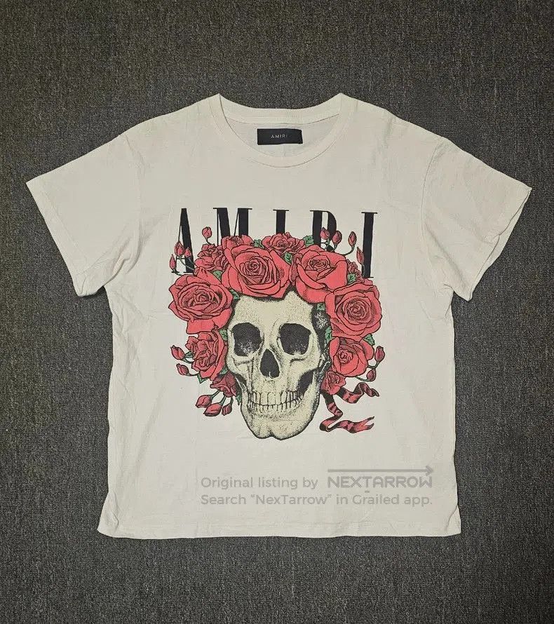 Amiri Amiri Skull Rose Oversize Short Sleeve T. Size US S / EU 44-46 / 1 - 1 Thumbnail