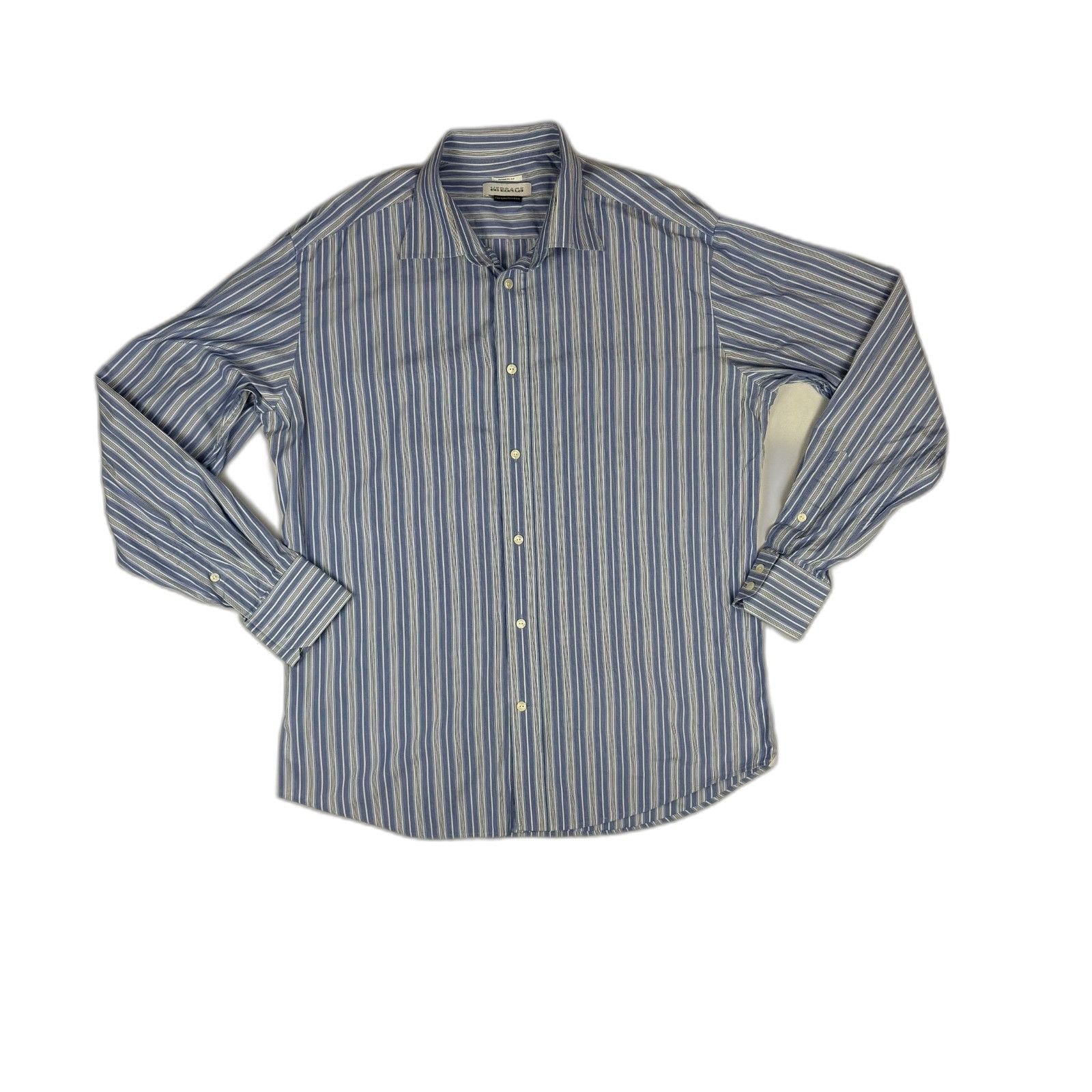 Versace Versace Collection Business Fit Dress Shirt Mens 17 43 Blue Size 34S - 4 Thumbnail
