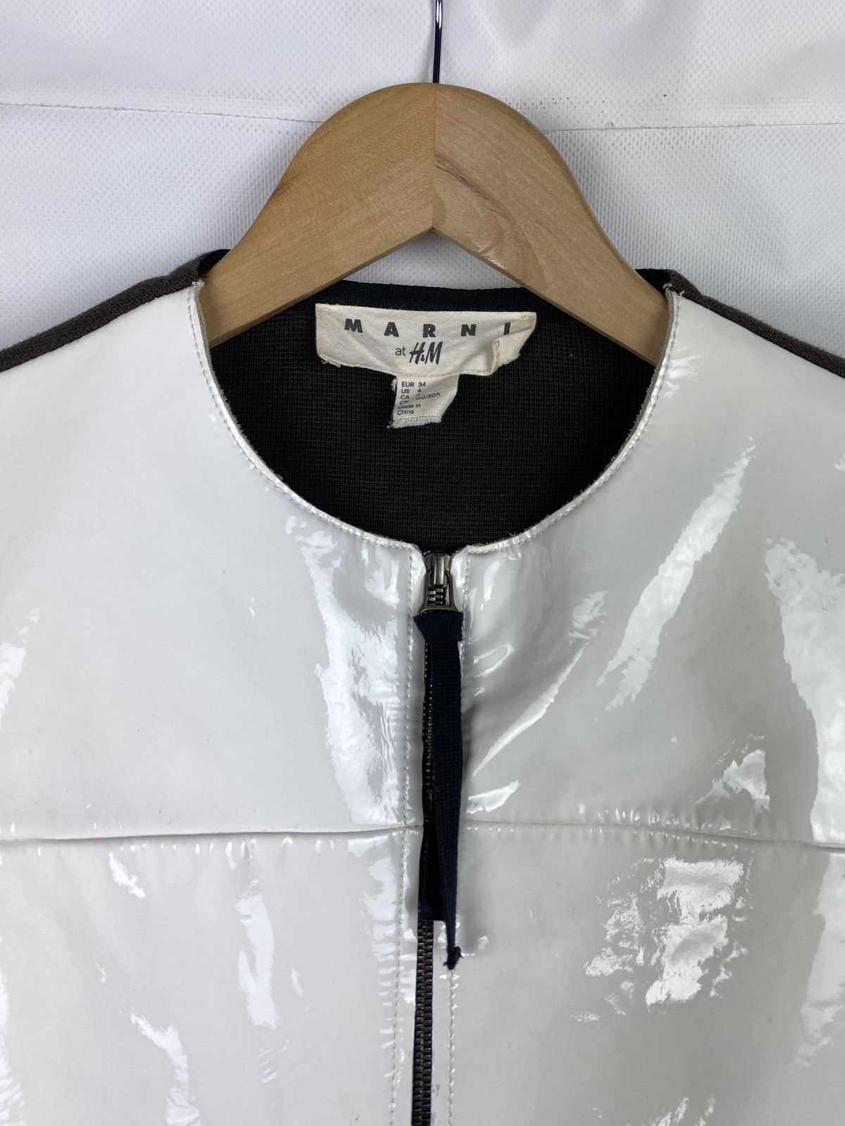 Marni Marni H&M ladies short sleeve patent leather full zip jacket Size S / US 4 / IT 40 - 11 Thumbnail