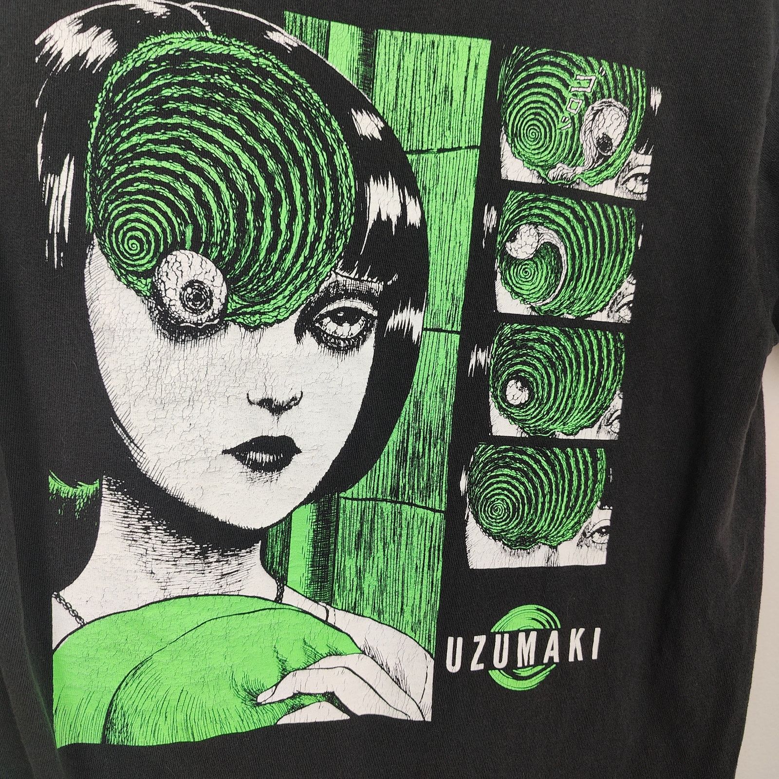 Other Junji Ito Uzumaki Graphic T-Shirt Mens Medium Black Green Size US M / EU 48-50 / 2 - 2 Thumbnail