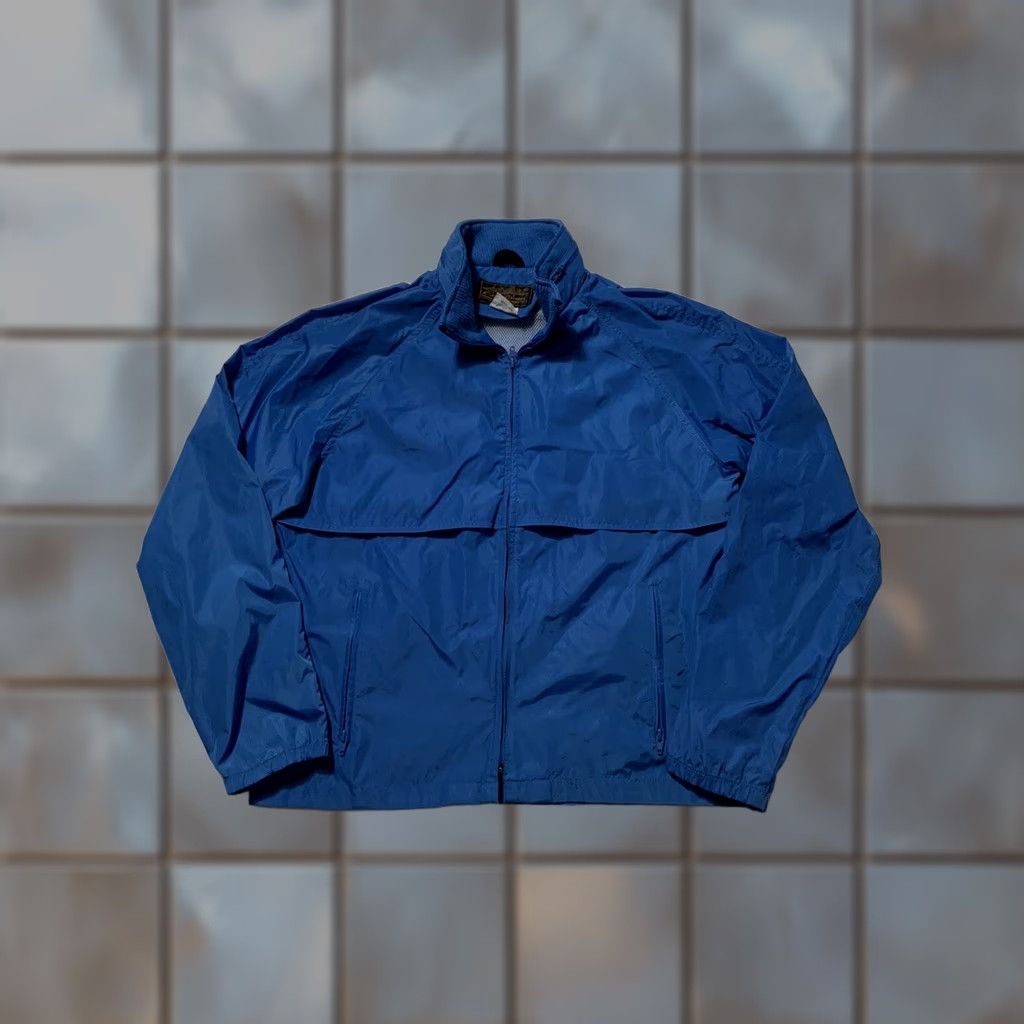 Eddie Bauer VINTAGE Eddie Bauer Windbreaker Jacket Nylon Blue Zip Outdoor Hiking Sz. L Mens/Adult Regular Size US L / EU 52-54 / 3 - 1 Thumbnail