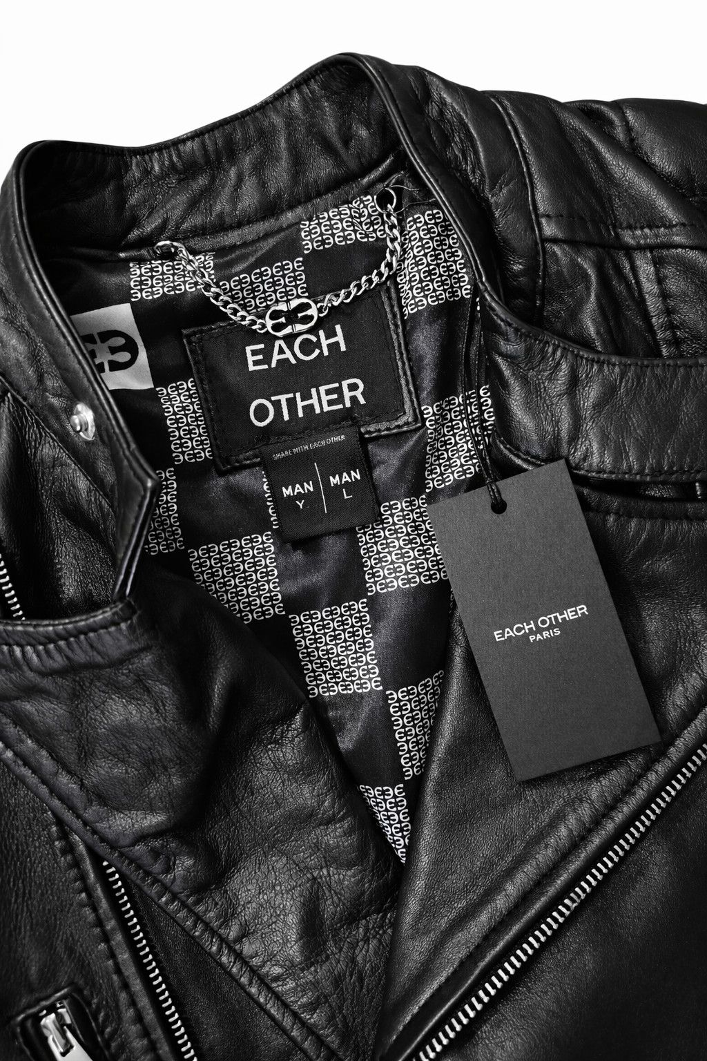 EACH x OTHER Each Other Leather Biker Jacket Black Size L NWT Size US L / EU 52-54 / 3 - 4 Thumbnail