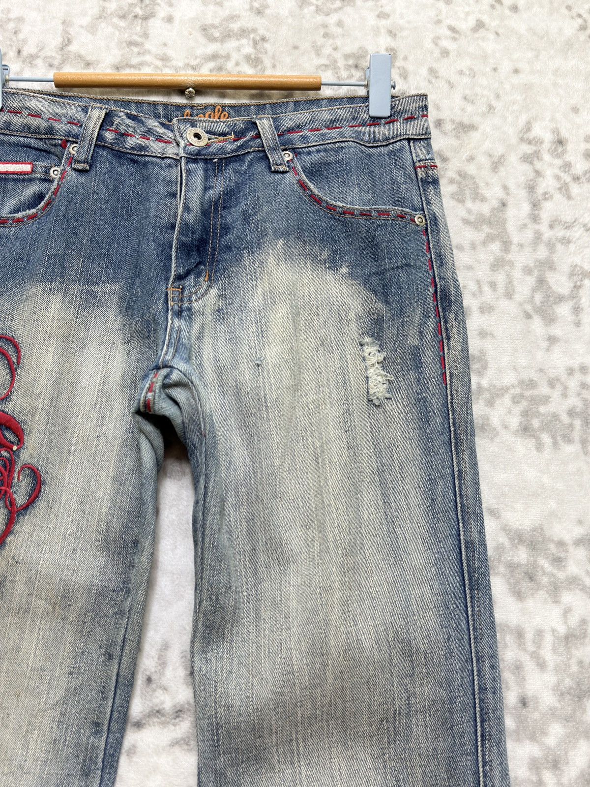 Southpole Vintage Southpole Y2K Flared Tribal Embroidery Denim Size US 29 - 5 Thumbnail