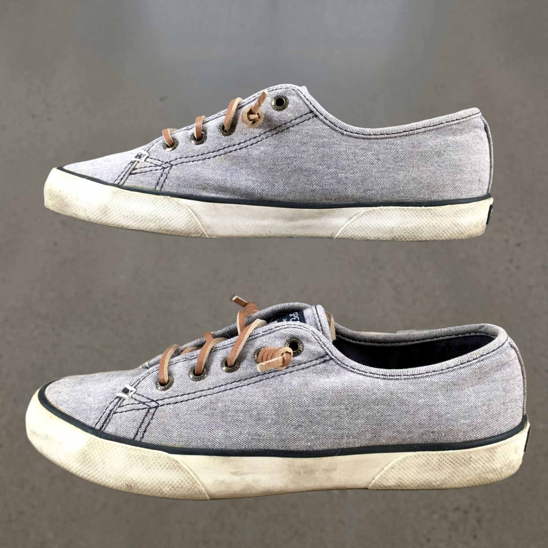 Sperry Sperry Top Sider Shoes Womens 7M Pier View Sneakers Gray Canvas Low Top Size M / US 6-8 / IT 42-44 - 1 Thumbnail