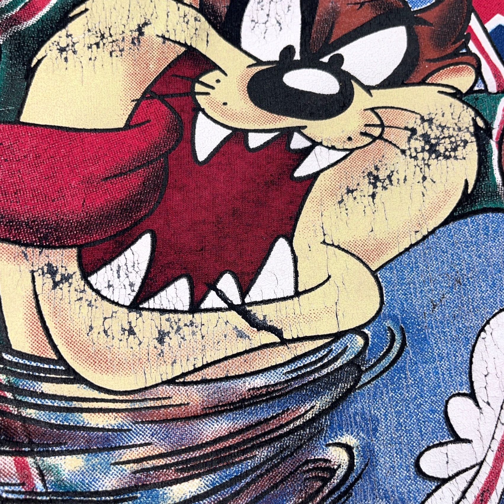 Vintage VINTAGE Looney Tunes Shirt Men Large Crew Neck 1990s Black T-Shirt Tasmanian Devil Tasmanian Devil 90s Cartoon Retro Mens Size US L / EU 52-54 / 3 - 4 Thumbnail