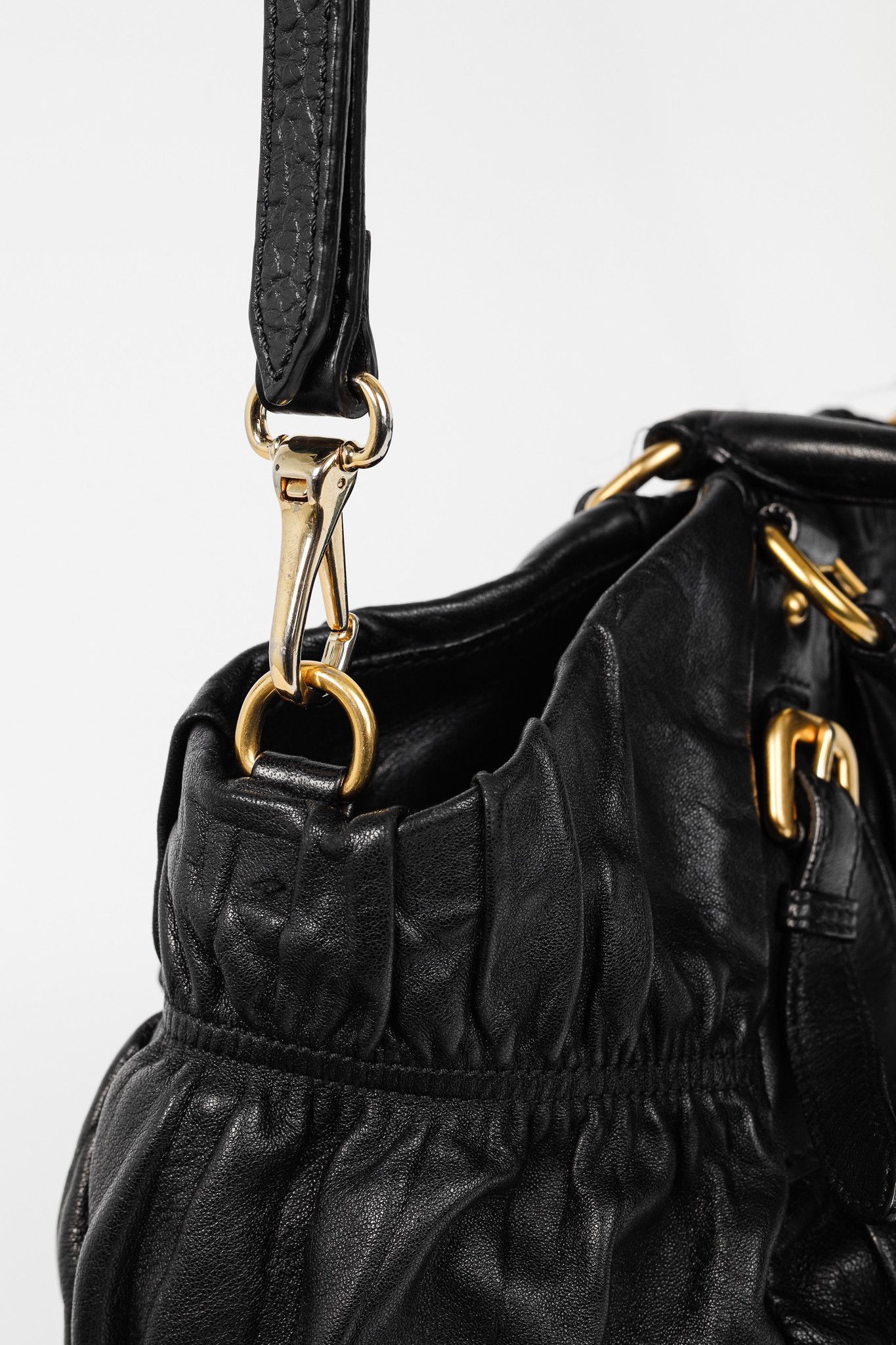 Prada Prada Nero Nappa Gaufre Leather Tote Size ONE SIZE - 7 Thumbnail