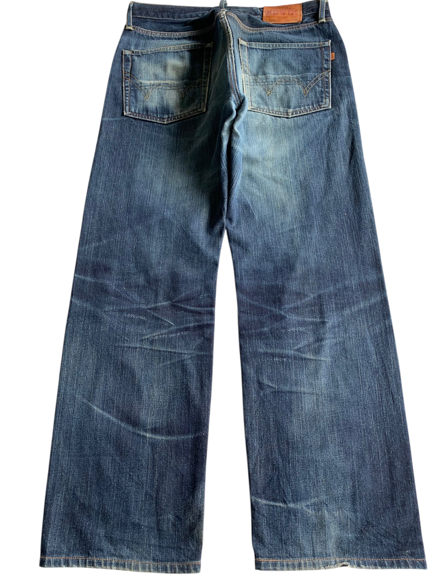 Kapital EDWIN SELVEDGE 505zx FADED &RUSTY DISTRESSED DENIM Size US 33 - 3 Thumbnail