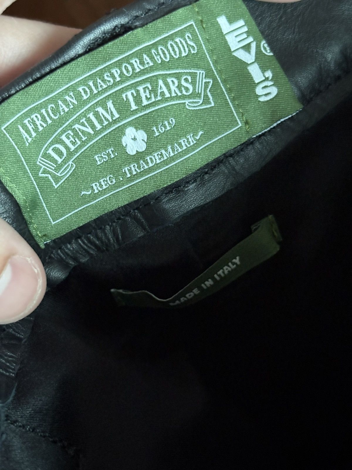DENIM TEARS Denim Tears Leather Black Cotton Wreath Pants Size US 32 / EU 48 - 10 Thumbnail