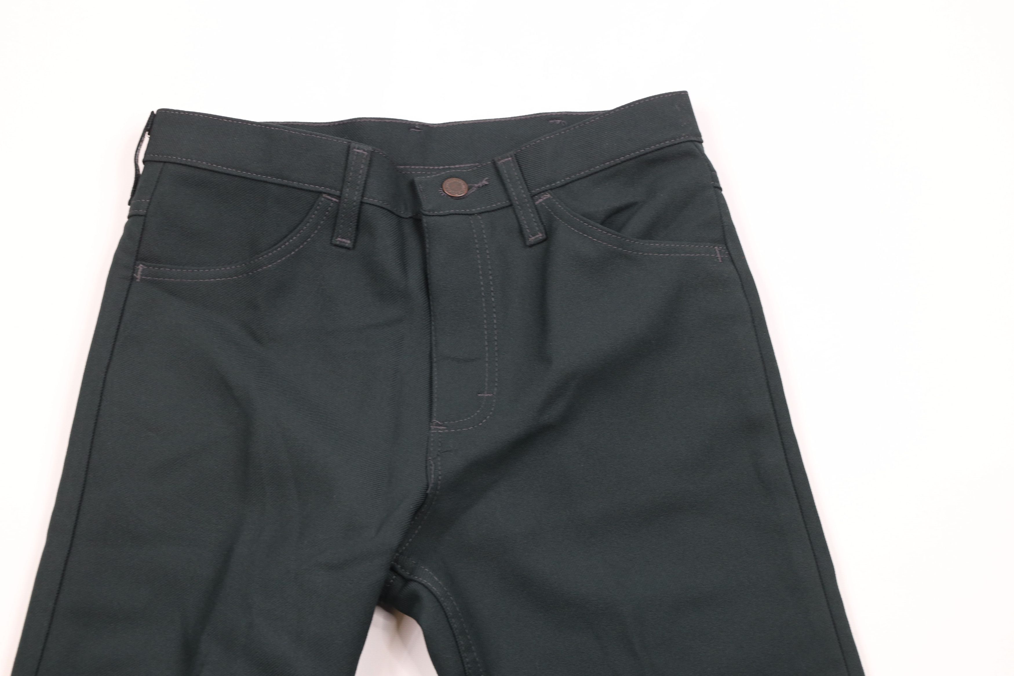 Vintage × Wrangler Vintage 90s Wrangler Wide Leg Bootcut Pants Green Polyester Size US 31 - 2 Thumbnail