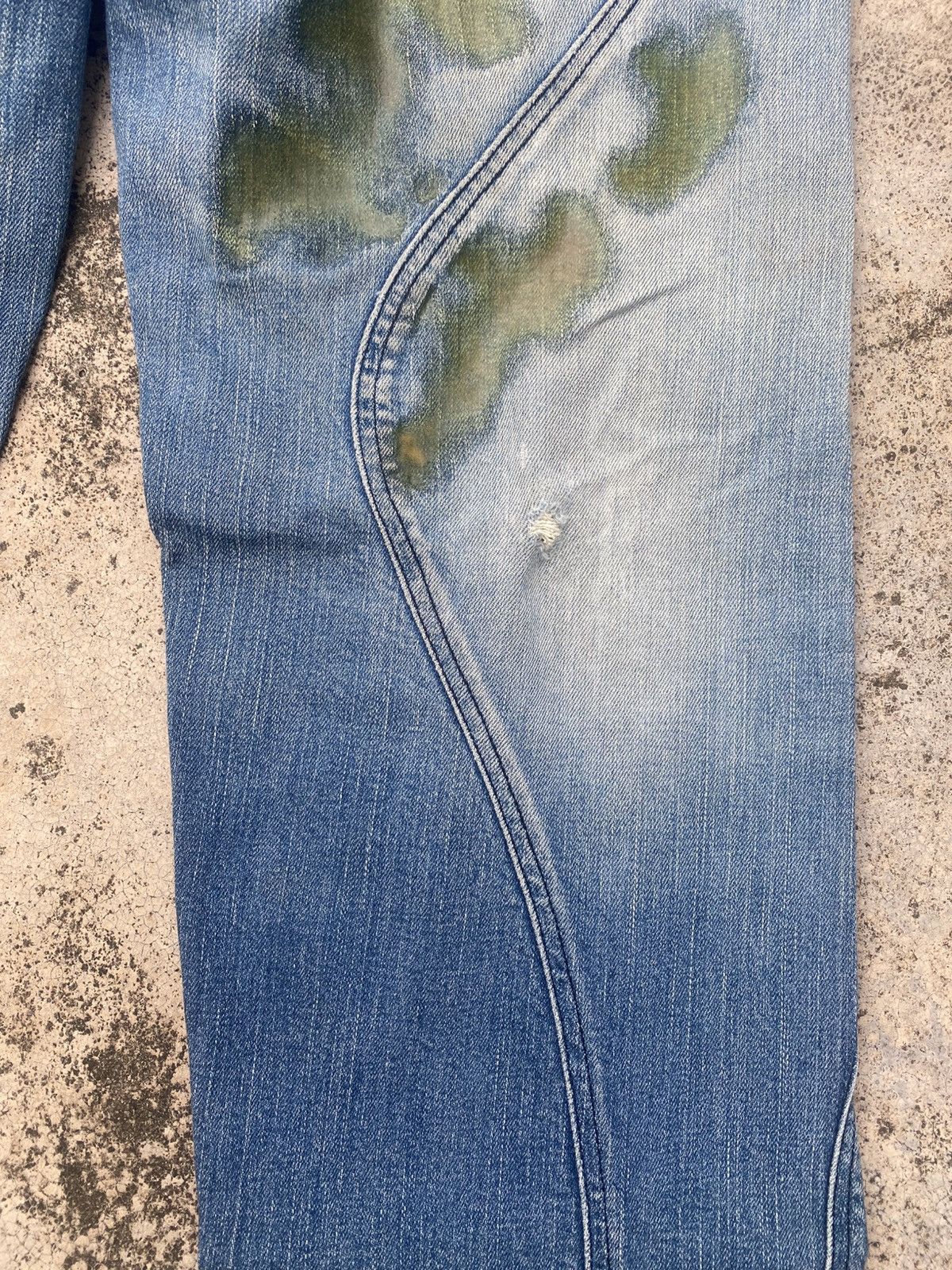Designer × Levi's Levis Collabration With Flu Blue Gammy Jeans Size US 33 - 10 Thumbnail