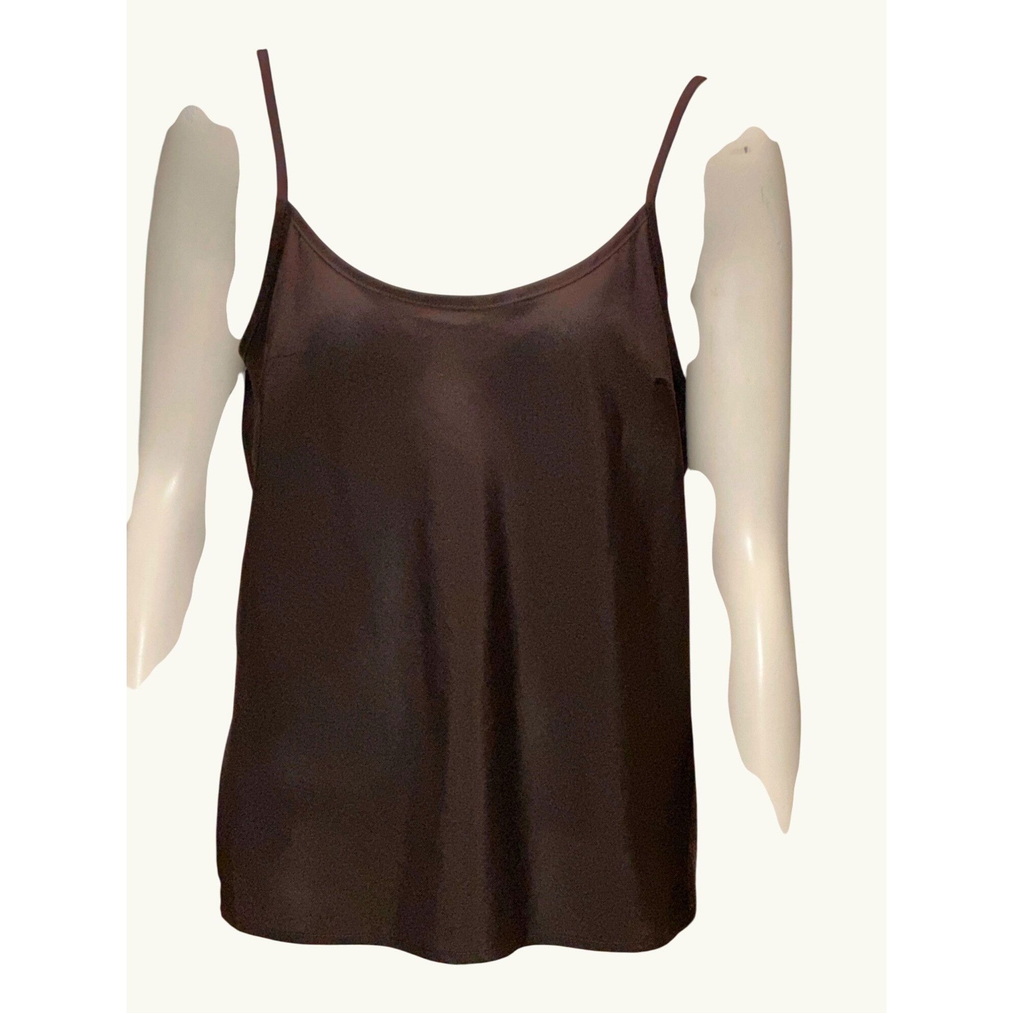 Other CCC Brown Sleeveless Camisole Top Petite Large All Polyester Size S / US 4 / IT 40 - 1 Thumbnail