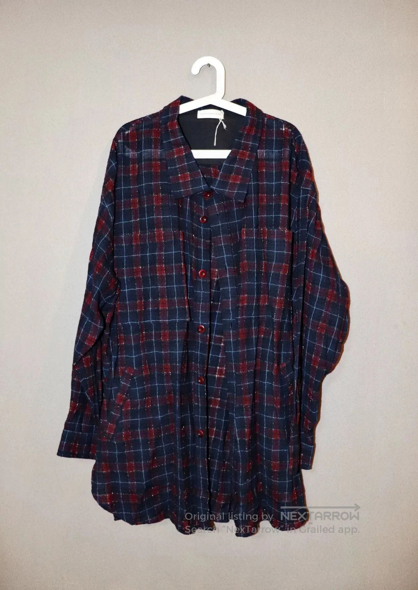 Faith Connexion Faith Connexion Red Blue Plaid Shirt. Size US M / EU 48-50 / 2 - 1 Thumbnail