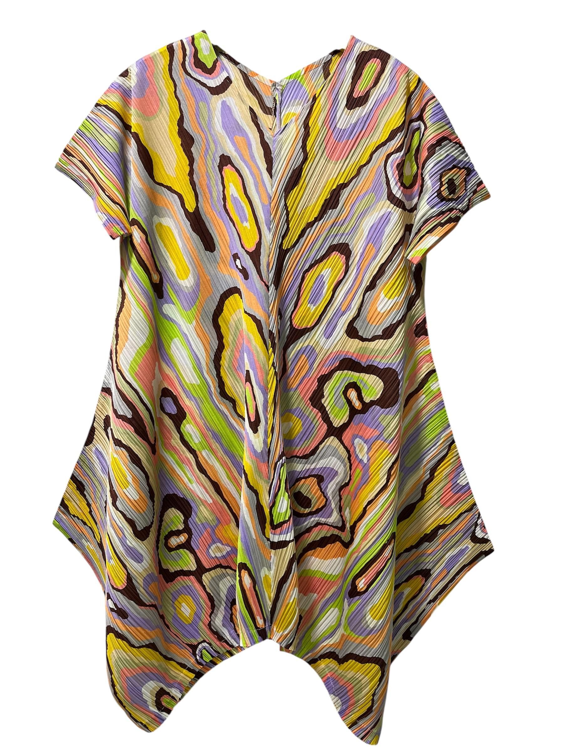 Pleats Please Issey Miyake Pleats Please Issey Miyake Wooden Pattern Multicolor Dress Size L / US 10 / IT 46 - 3 Thumbnail