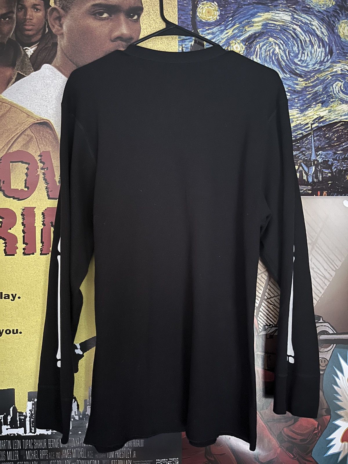 Hanes × Supreme supreme x hanes bones thermal crew - black Hanes × Supreme supreme x hanes bones thermal crew - black