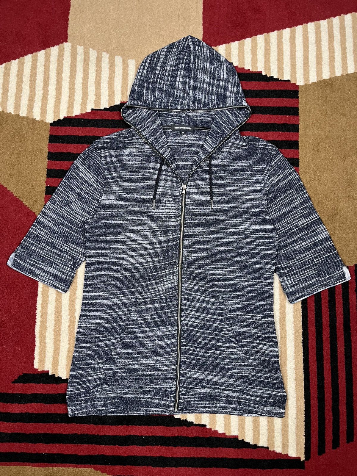 Japanese Brand × semanticdesign Semantic Design Short Sleeve Zipper Hoodie Size US M / EU 48-50 / 2 - 1 Thumbnail