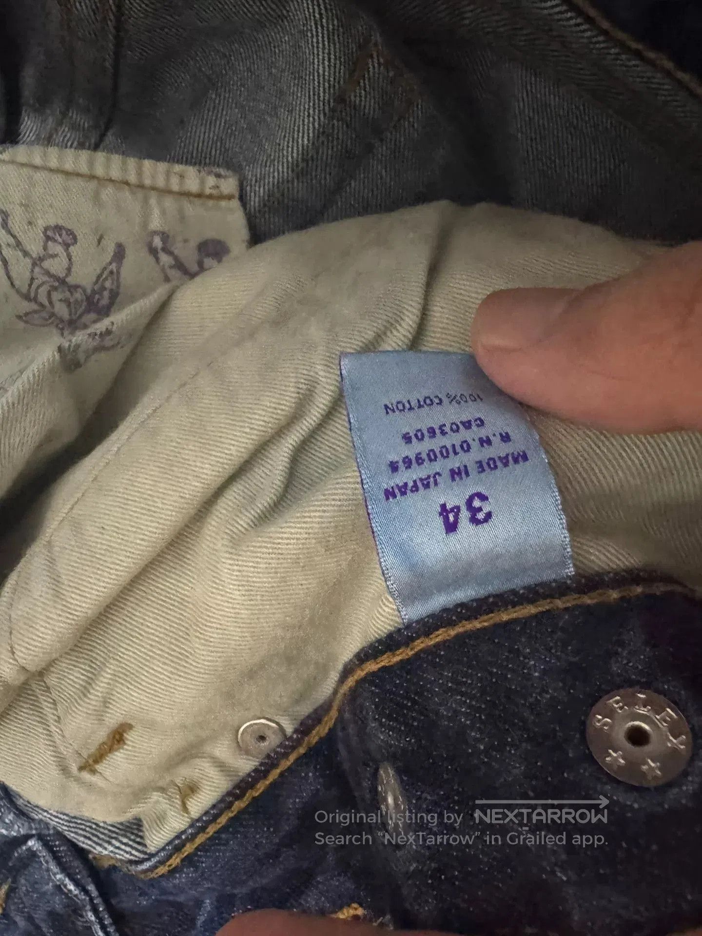 Visvim Blue Distressed Denim Jeans. Size US 34 / EU 50 - 7 Thumbnail