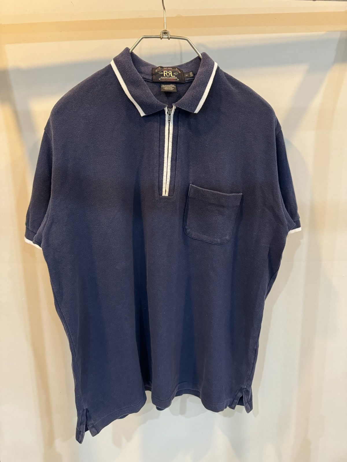 RRL Ralph Lauren Vintage RRL 1/4 Zip Tipped Polo Size US L / EU 52-54 / 3 - 1 Thumbnail