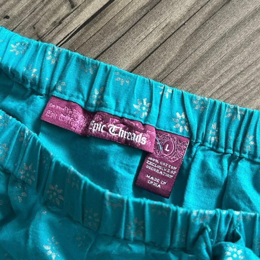 Epic Threads epic threads blue turquoise silver bohemian skirt Size 30" / US 8 / IT 44 - 3 Thumbnail
