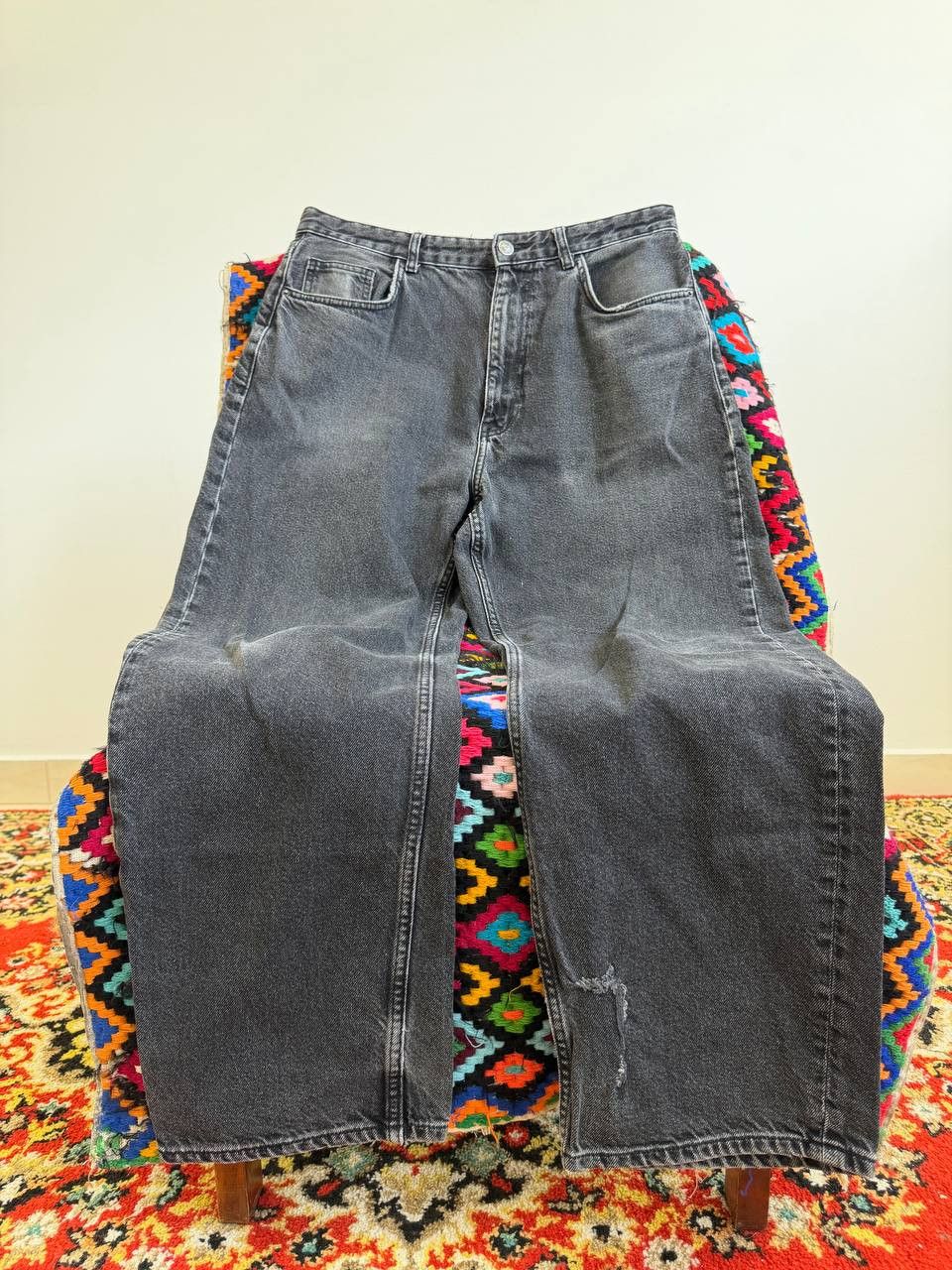 Hedi Slimane 2000s Hedi Slimane Style Washed Faded Denim Jeans Size US 32 / EU 48 - 2 Thumbnail