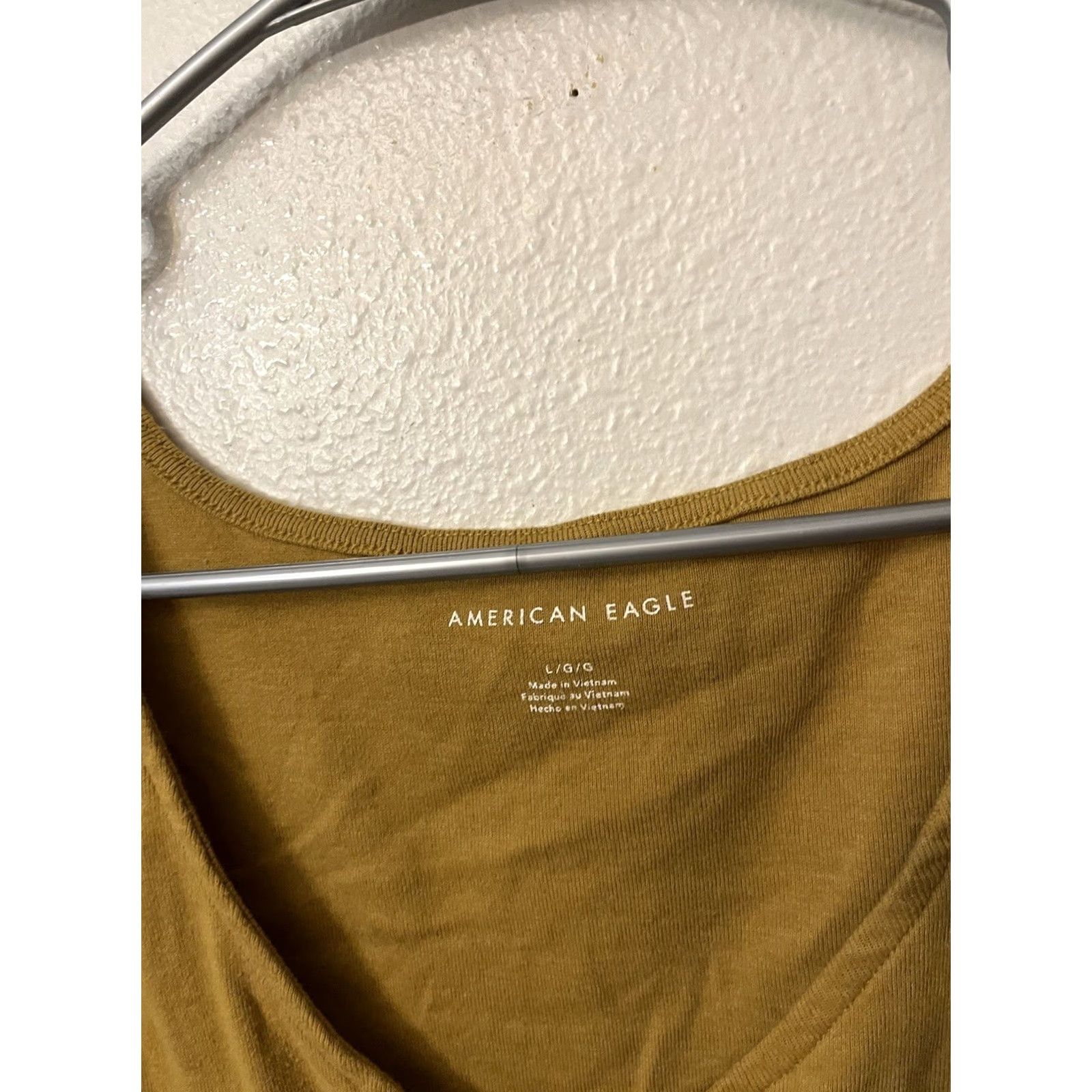 American Eagle Outfitters American Eagle Outfitters Tank Top Womens Large Yellow V Neck Tie Front Knot Sleeveless Size L / US 10 / IT 46 - 3 Thumbnail