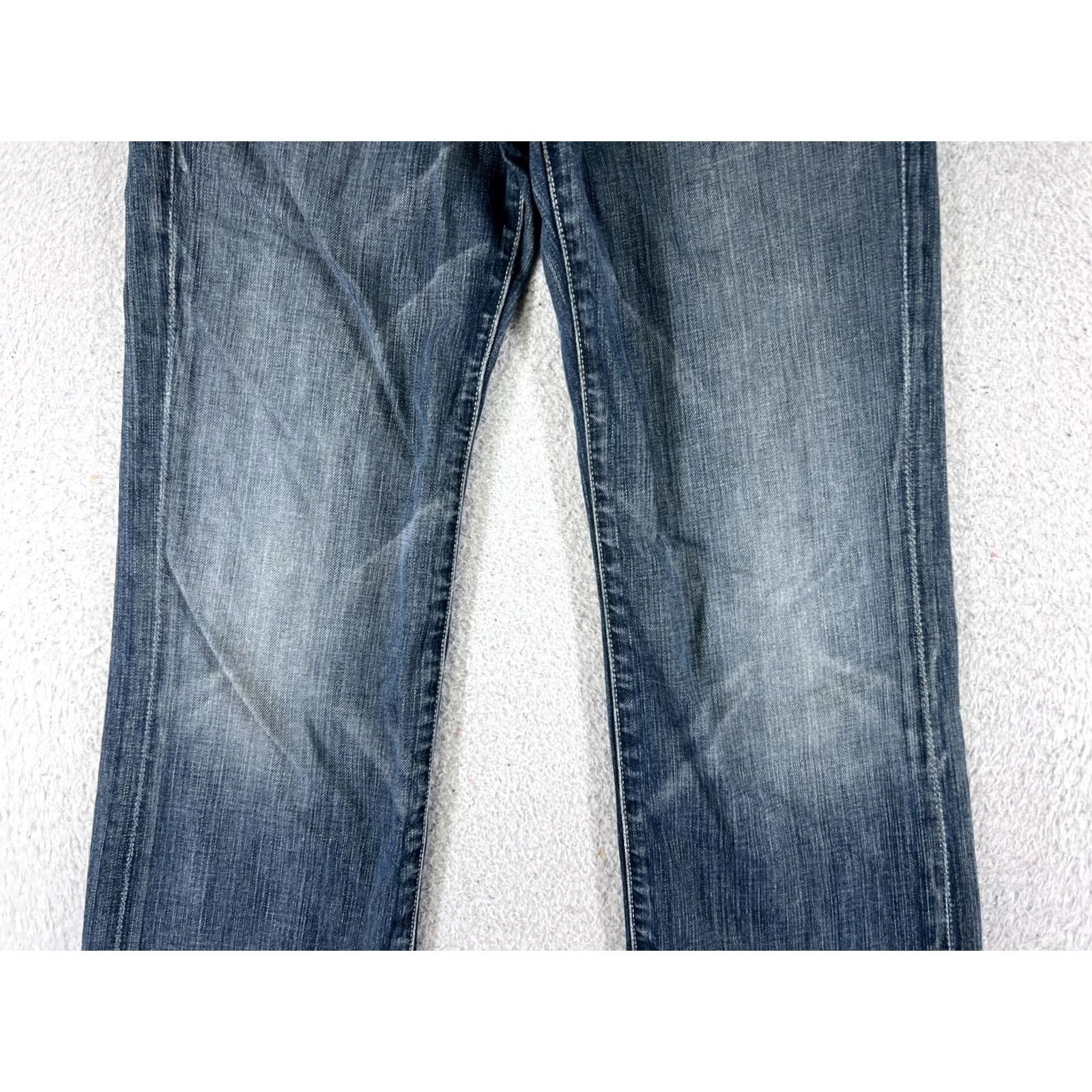 7 For All Mankind 7 For All Mankind Jeans Juniors 14 Blue Denim Straight Wide Leg 24x28 Jeans Womens 7 For All Mankind Jeans Size 36" / US 14 / IT 50 - 3 Thumbnail