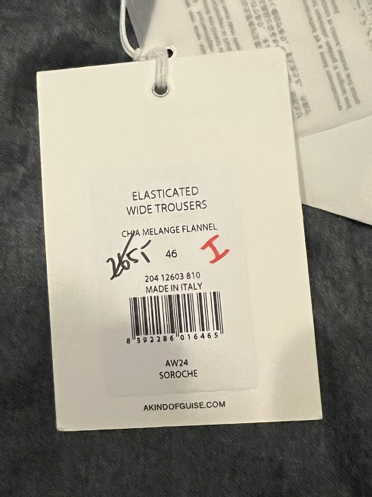 A Kind Of Guise BNWT Elasticated Wide Trousers (US30) - chia melange flannel Size US 30 / EU 46 - 3 Thumbnail