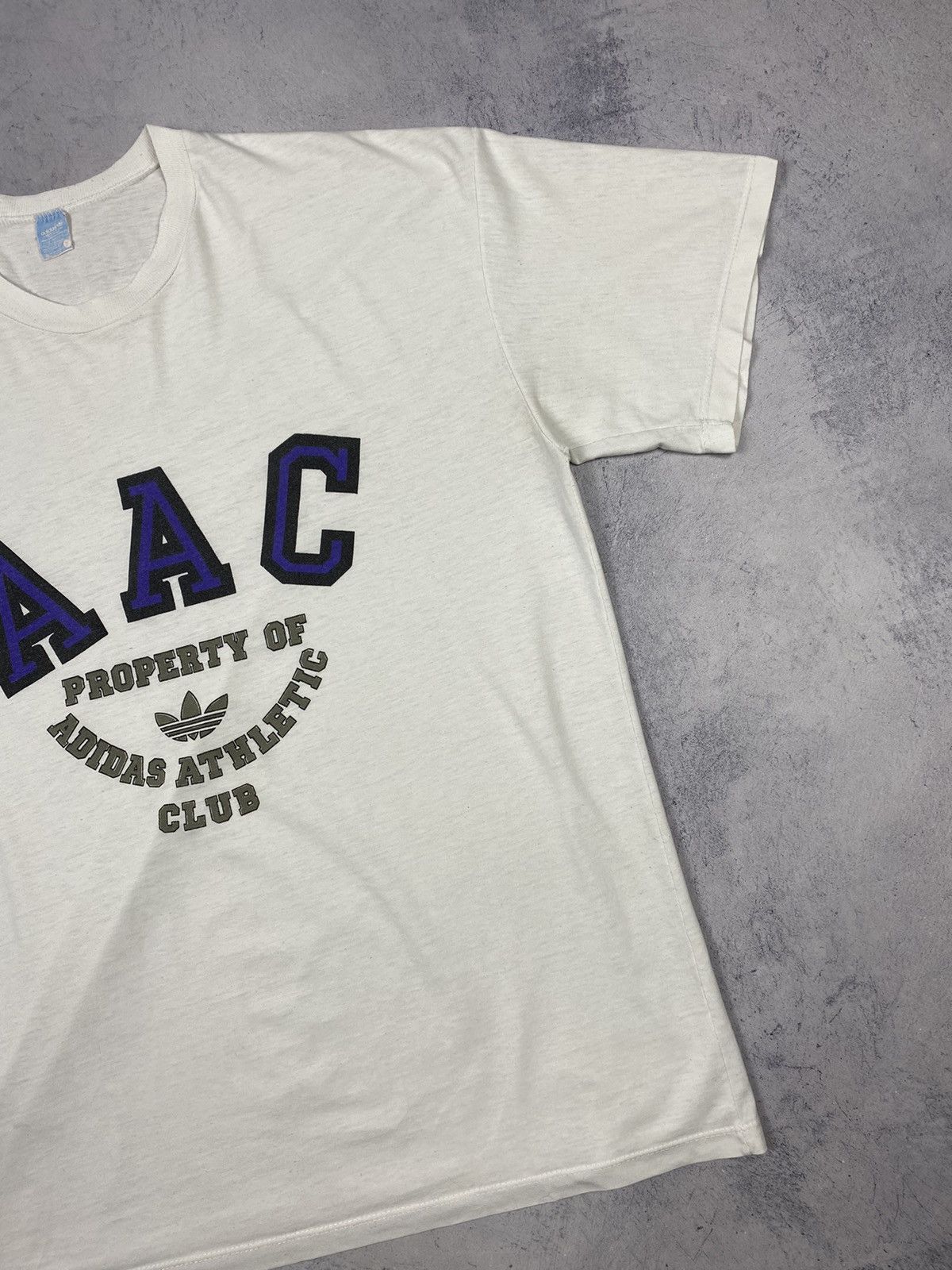 Adidas × Vintage Vintage 90s Adidas Athletic Club AAC Big Logo Tee Size US XL / EU 56 / 4 - 3 Thumbnail