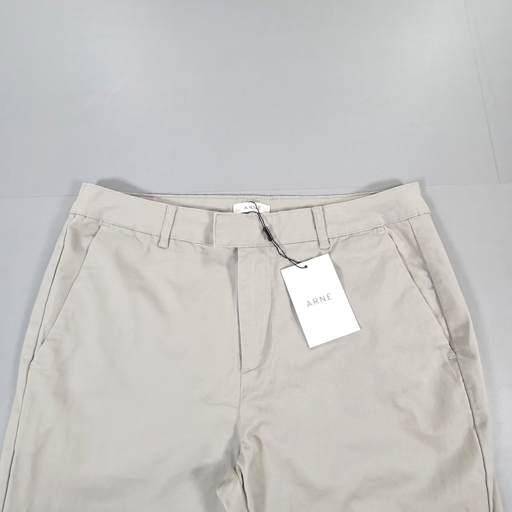 Vintage ARNE Mens Chino Trousers Grey W34 L30 Cotton Stretch Pants Stone Size US 34 / EU 50 - 2 Thumbnail