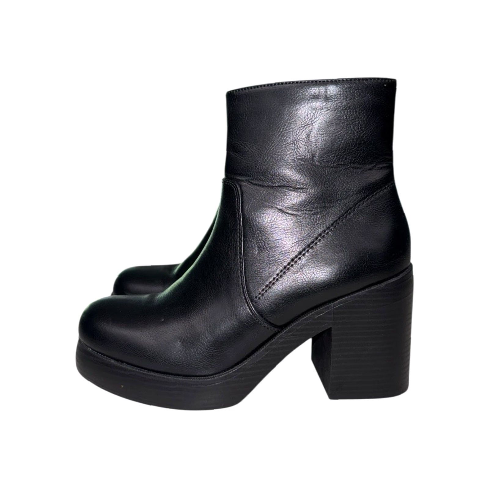 Vintage DIRTY LAUNDRY Groovy Bootie Women Zip Black 9 Size US 9 / IT 39 - 4 Thumbnail