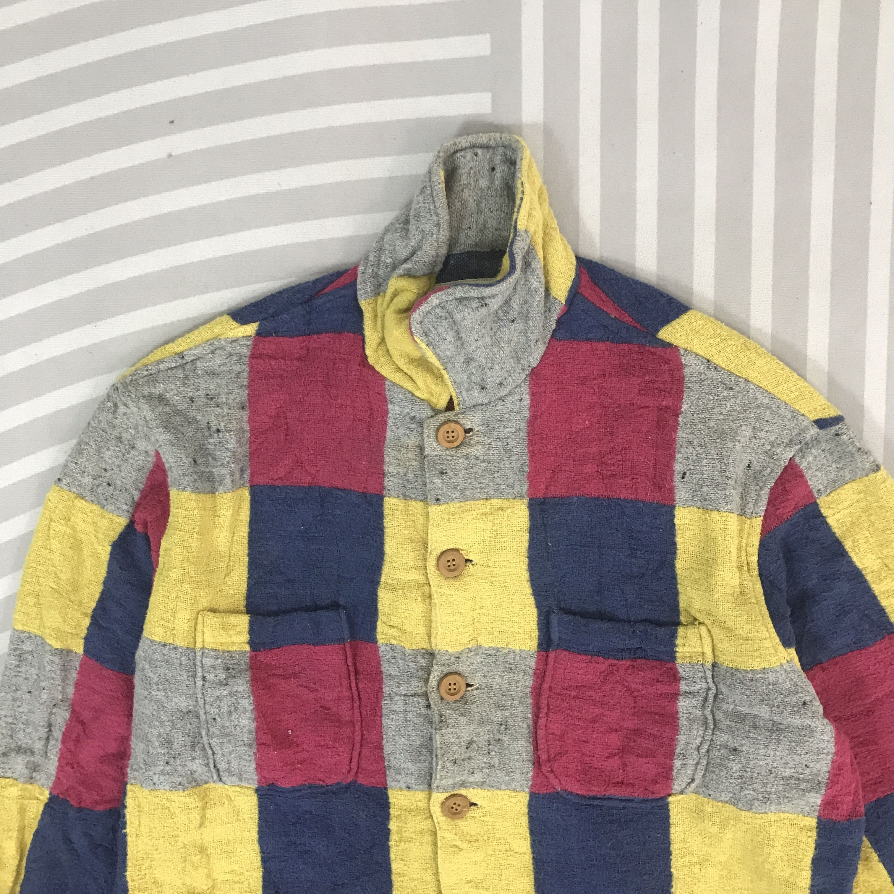 Japanese Brand Vintage Hakka Homme Multicolour blazer style Jacket Size US L / EU 52-54 / 3 - 2 Thumbnail