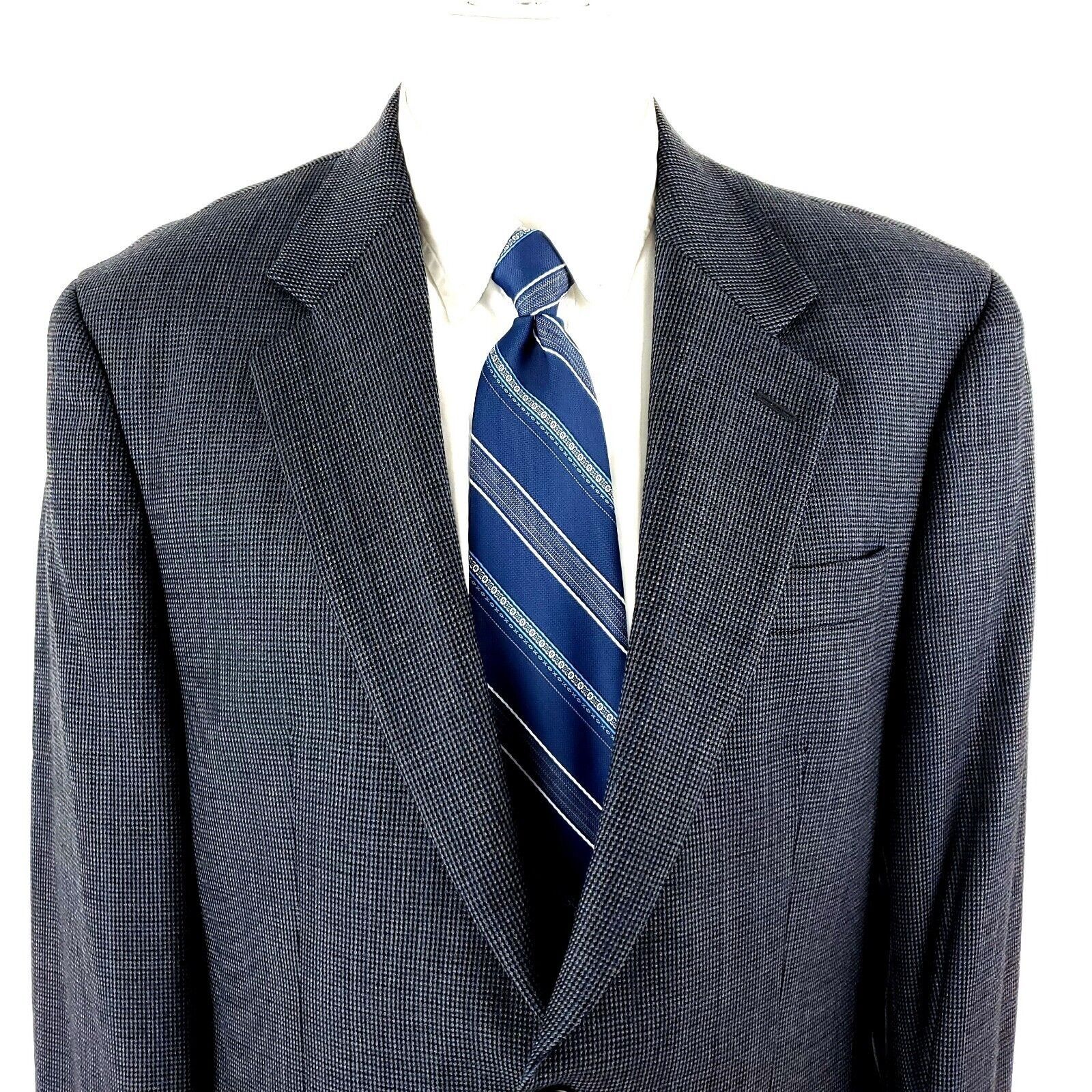 Lauren Ralph Lauren Lauren Ralph Lauren Wool 2 Button Sport Coat 40R Blue Check Size 40R - 1 Thumbnail