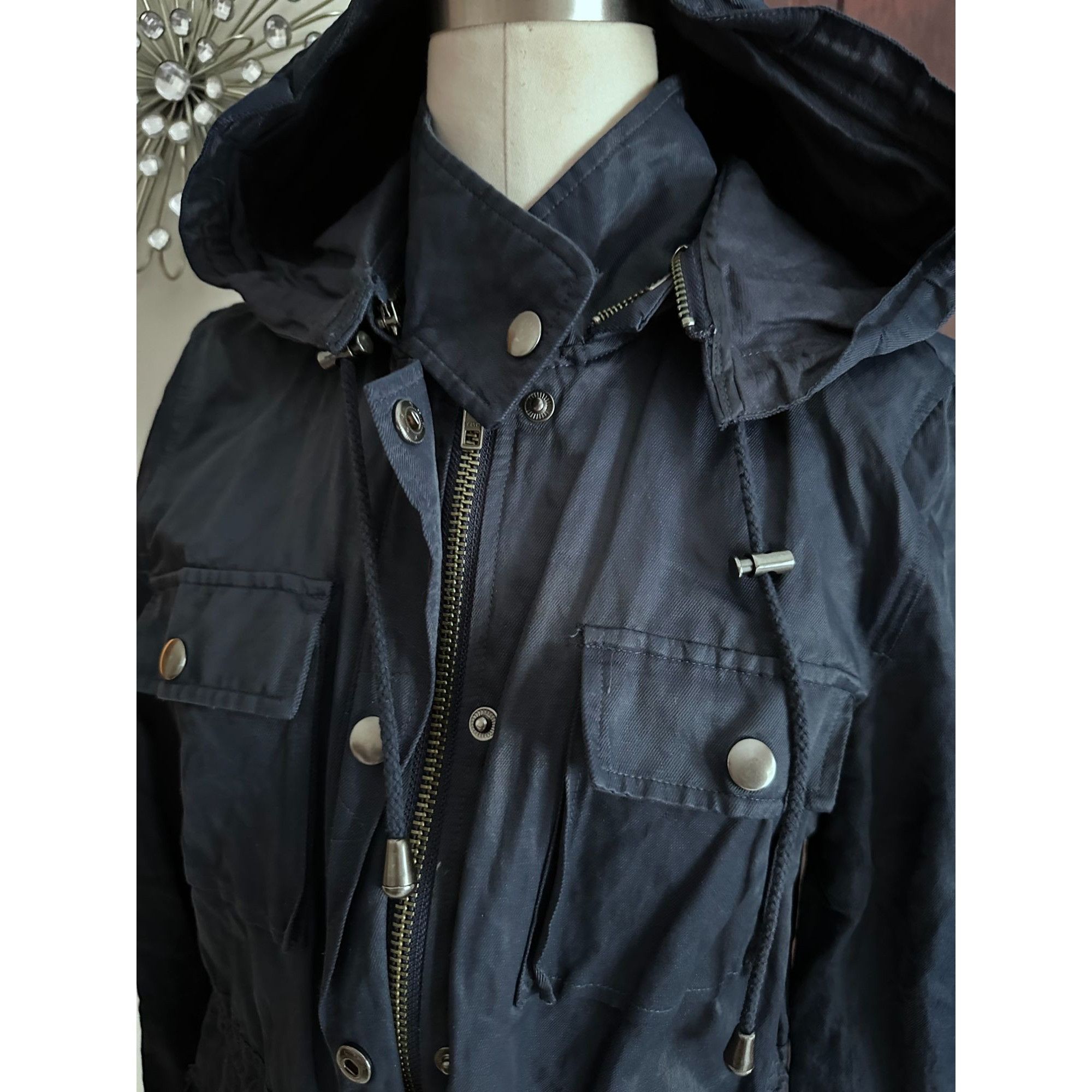 Joie Joie Vera Jane Utility Anorak raincoat Jacket in Navy Size M Size M / US 6-8 / IT 42-44 - 5 Thumbnail