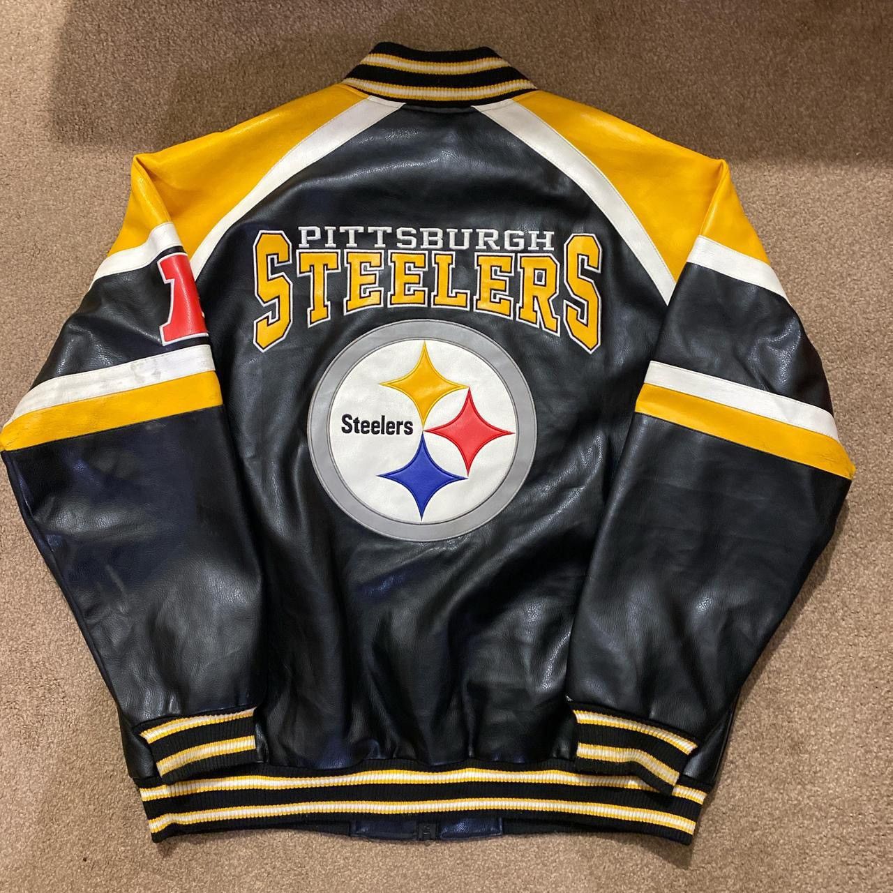NFL NFL Pittsburgh Steelers Leather Jacket Size US XL / EU 56 / 4 - 1 Thumbnail