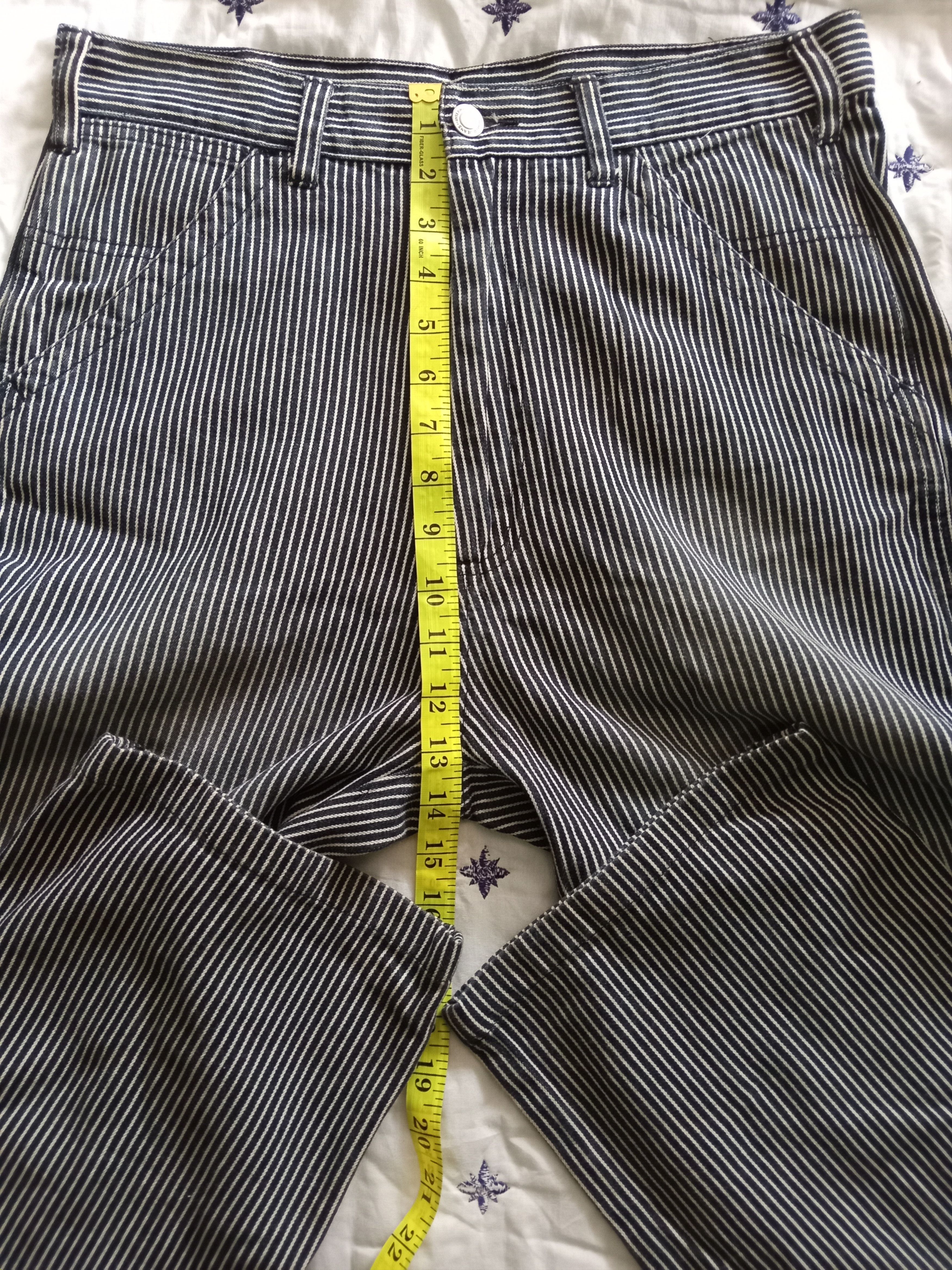 Japanese Brand × Vintage DOG HOUSE💥Faded Union Made Hickory Stripes Carpenter Pants Size US 32 / EU 48 - 4 Thumbnail